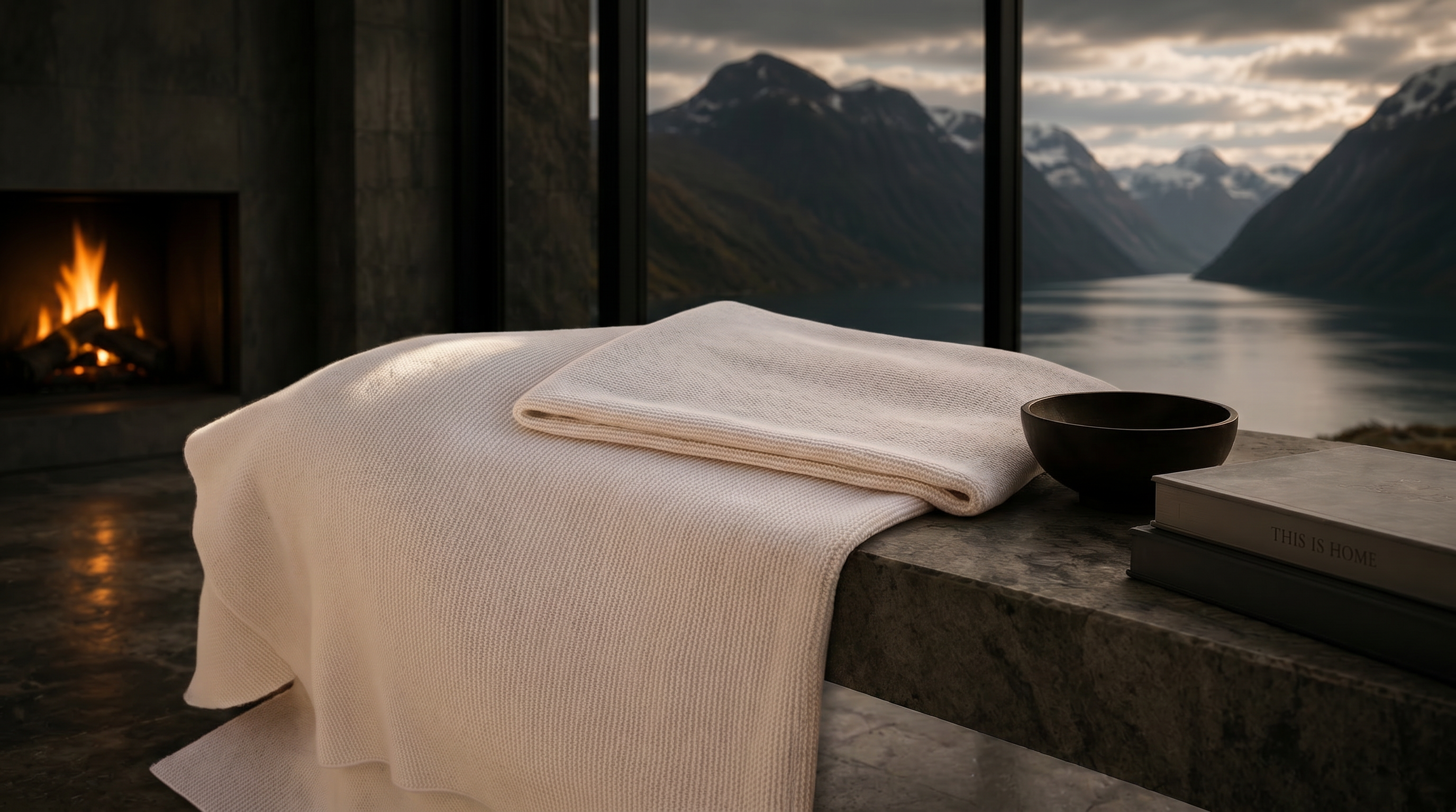 Roma Kaschmirdecke creme – 100% Kaschmir | EMAAL CASHMERE#Farbe_creme