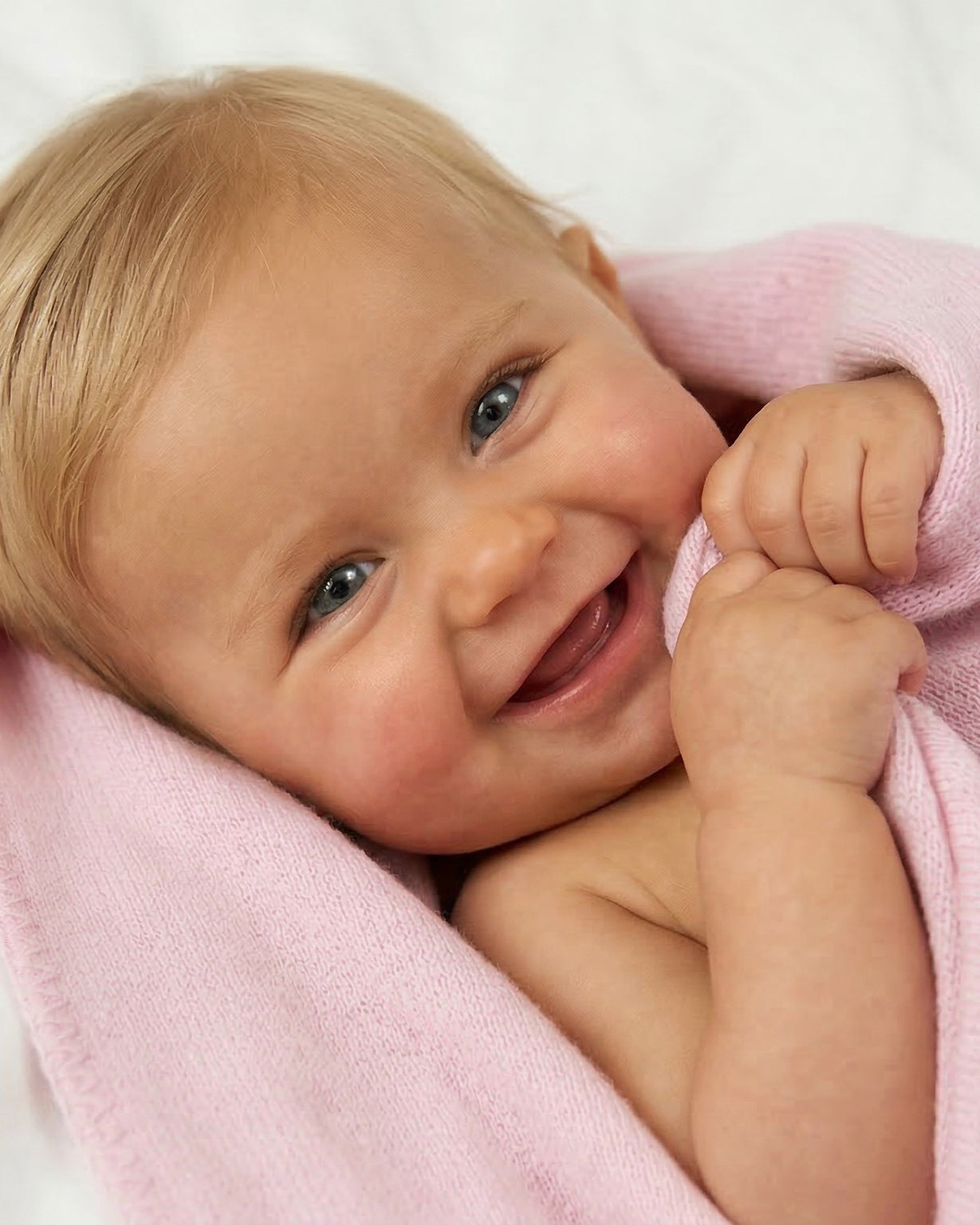 Florenz Kaschmirdecke Baby rosa – 100% Kaschmir | EMAAL CASHMERE#Farbe_rosa
