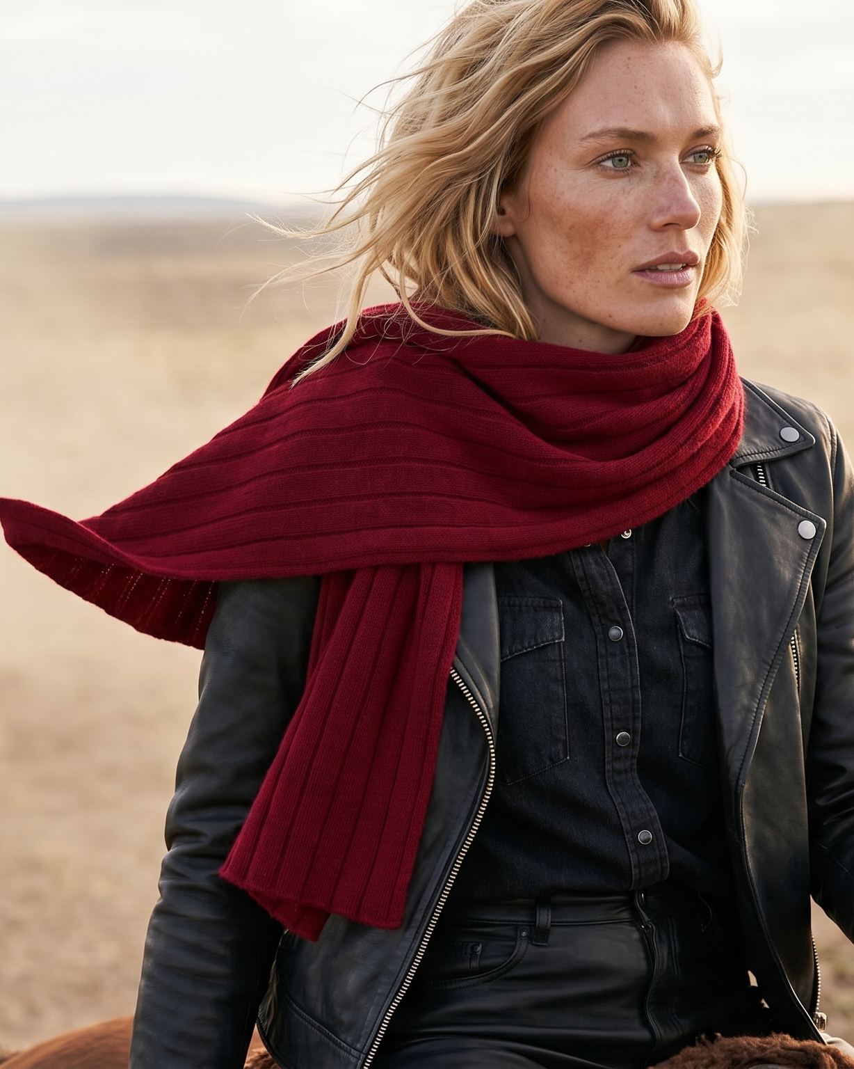 Aspen Kaschmirschal Damen rot – 100% Kaschmir | EMAAL