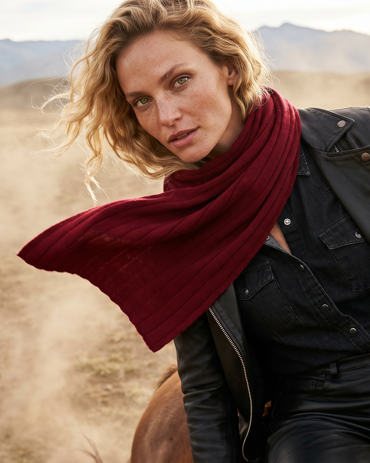 Aspen Kaschmirschal Damen rot – 100% Kaschmir | EMAAL