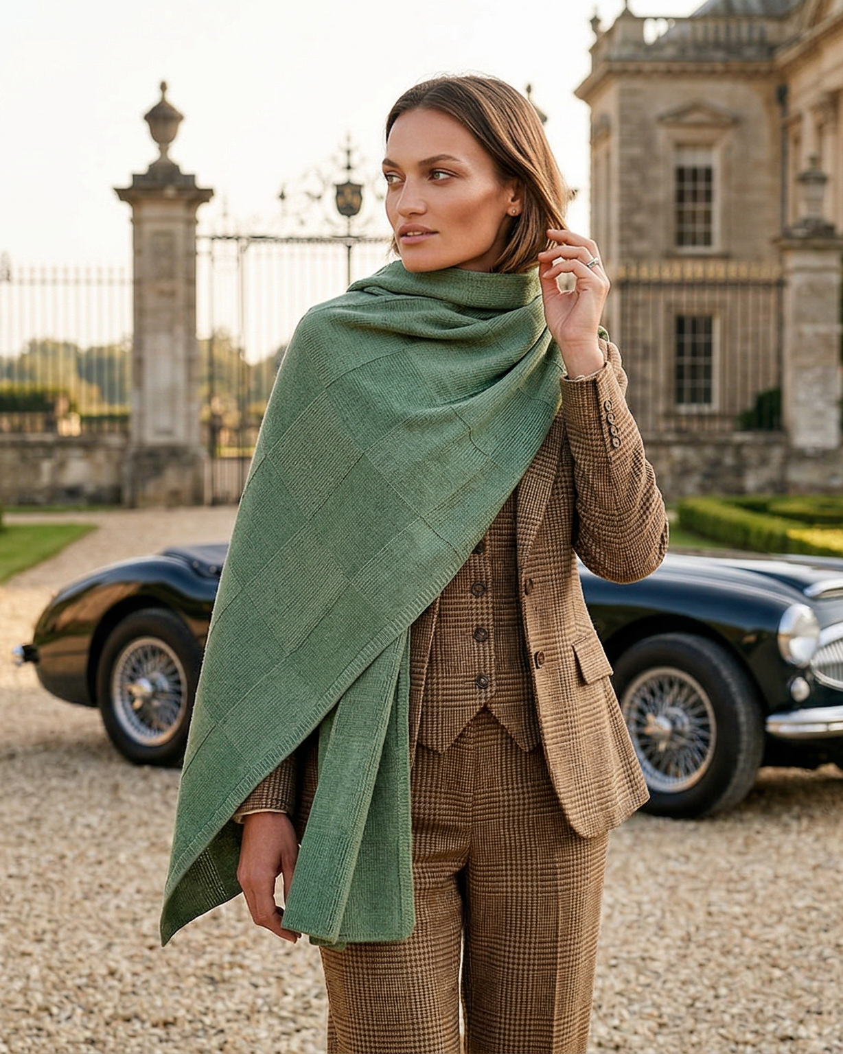 Berlin Kaschmirschal Damen dunkelgrün – 100% Kaschmir | EMAAL CASHMERE#Farbe_dunkelgrün