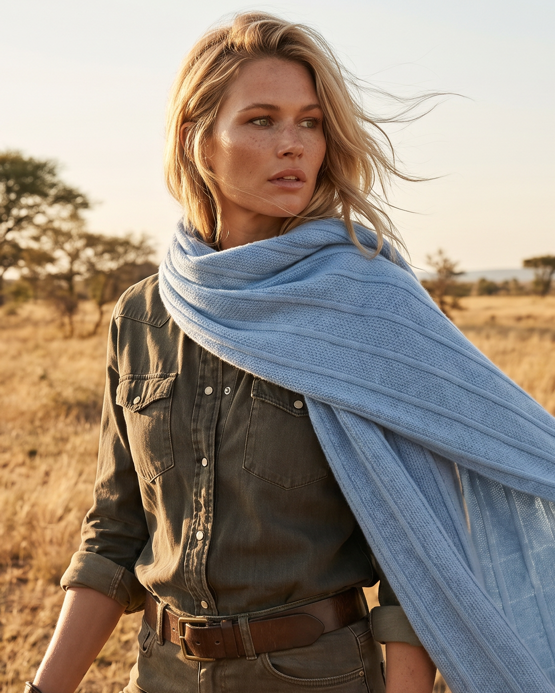 Bhutan Kaschmirschal Damen hellblau – 100% Kaschmir | EMAAL CASHMERE#Farbe_hellblau