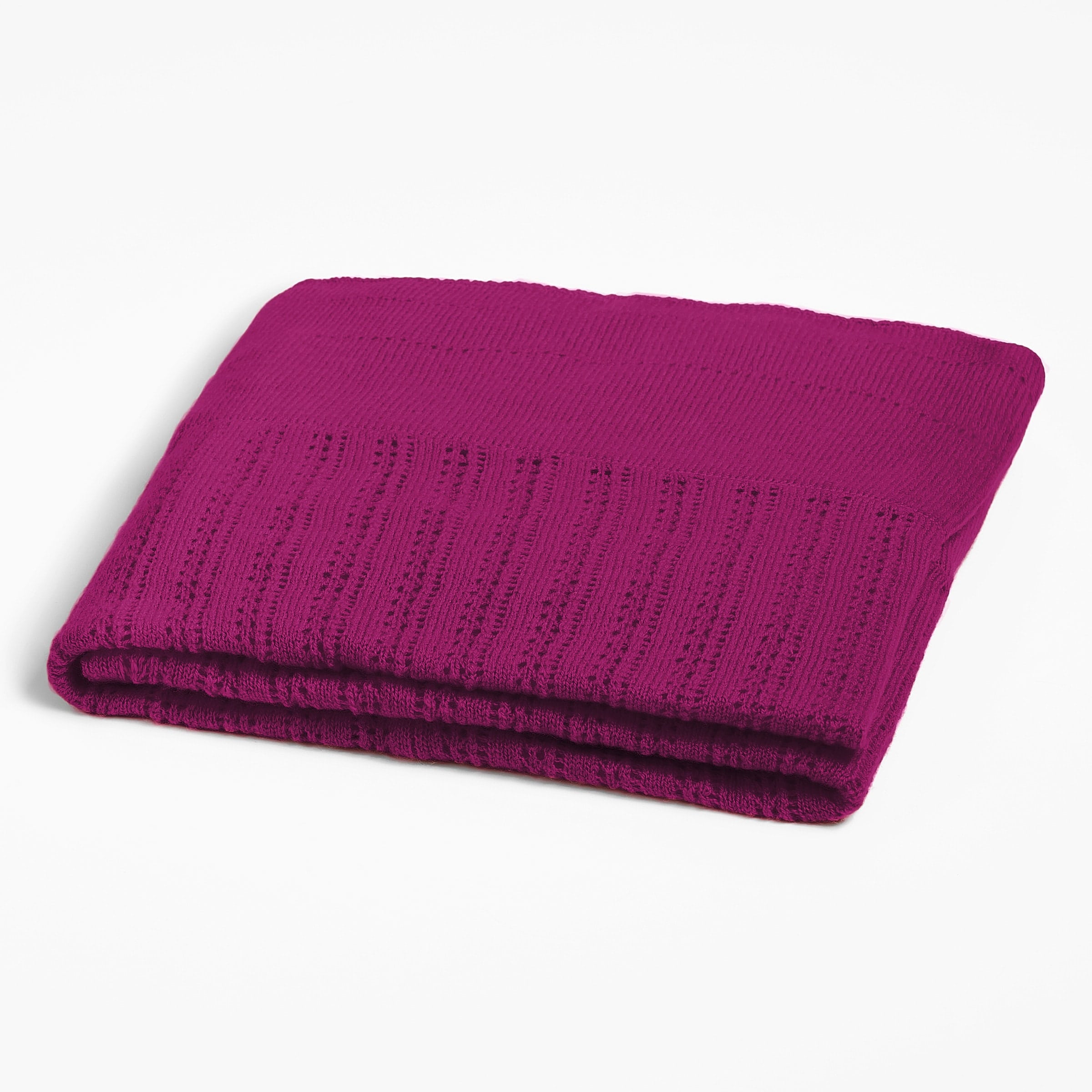 Lila Kaschmir-Dreiecksschal IBIZA flach gelegt mit sichtbarer Textur und Kante#Farbe_lila