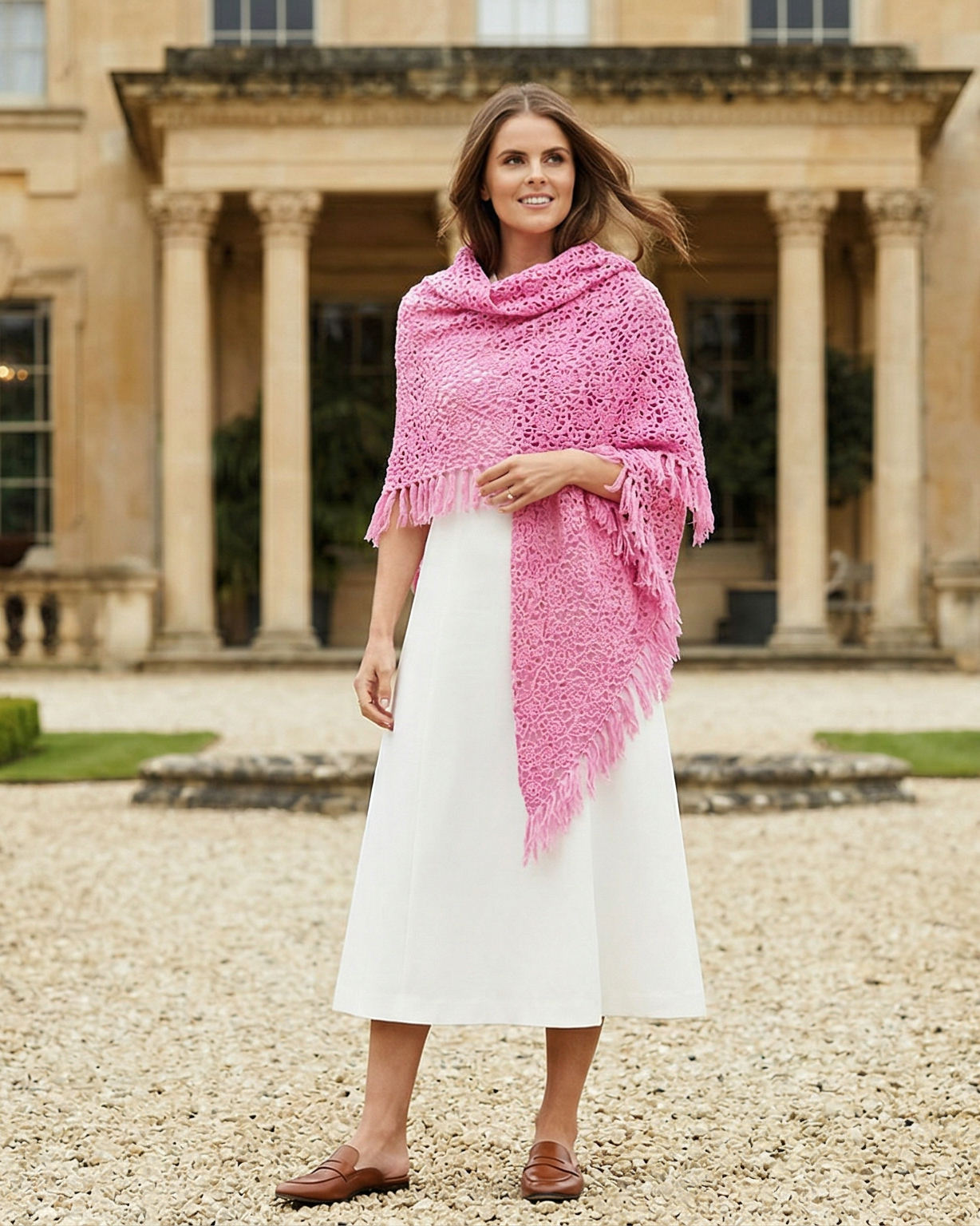 La Paz Kaschmirdreieck Damen rosa – 100% Kaschmir | EMAAL CASHMERE#Farbe_rosa