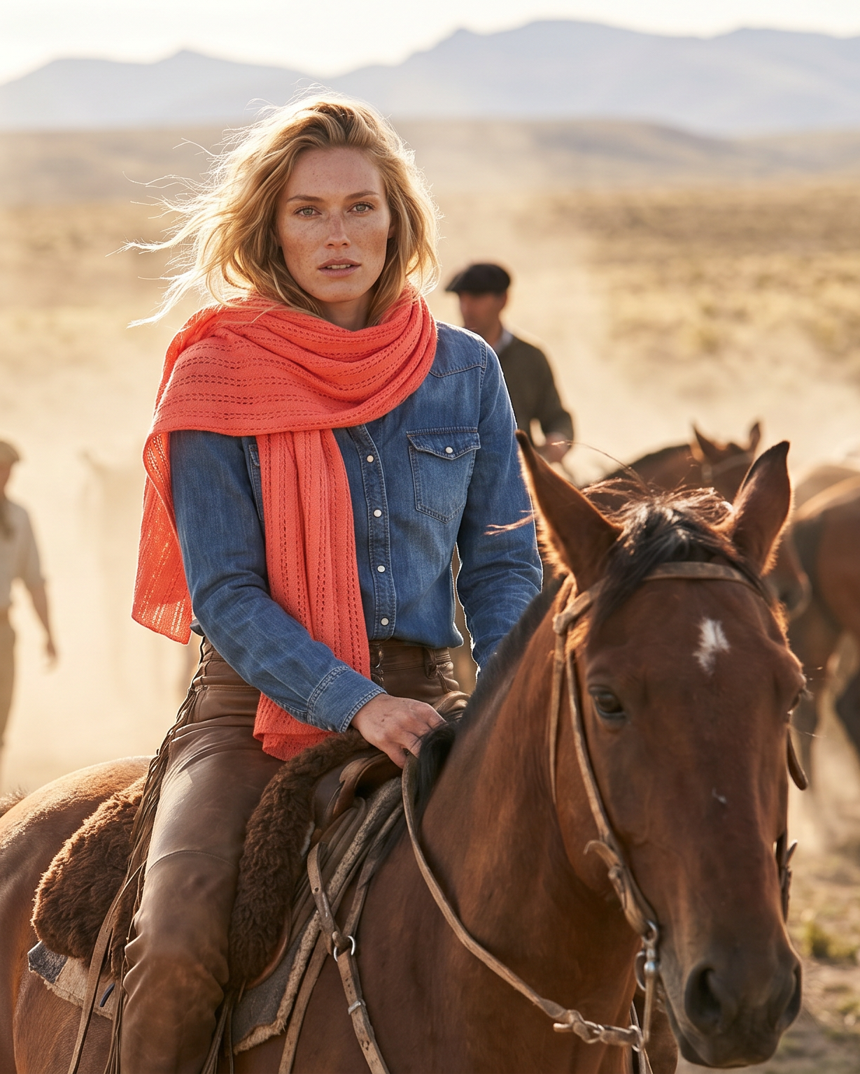 Lhasa Kaschmirschal Damen orange – 100% Kaschmir | EMAAL CASHMERE#Farbe_orange