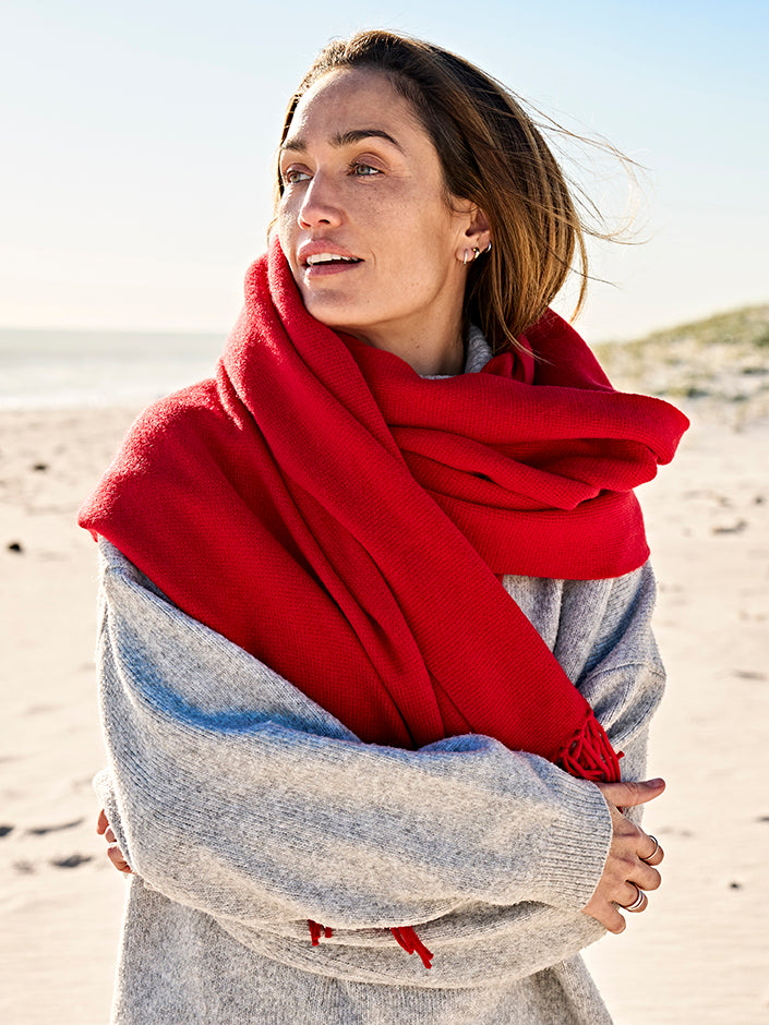 Lissabon Kaschmirschal Damen rot – 100% Kaschmir | EMAAL CASHMERE#Farbe_rot