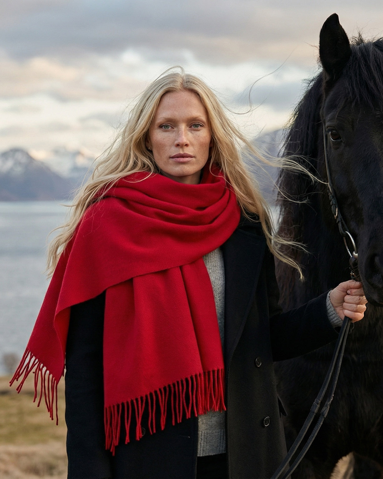 Lissabon Kaschmirschal Damen rot – 100% Kaschmir | EMAAL CASHMERE#Farbe_rot