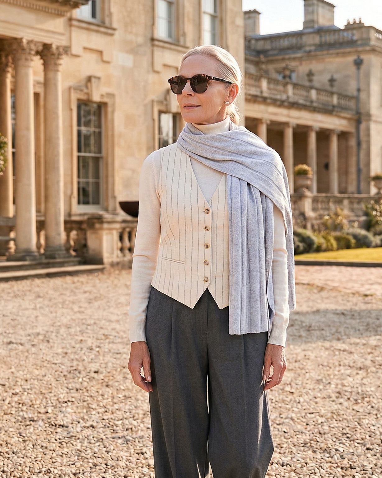 Marrakech Kaschmirschal Damen hellgrau – 100% Kaschmir | EMAAL CASHMERE#Farbe_hellgrau