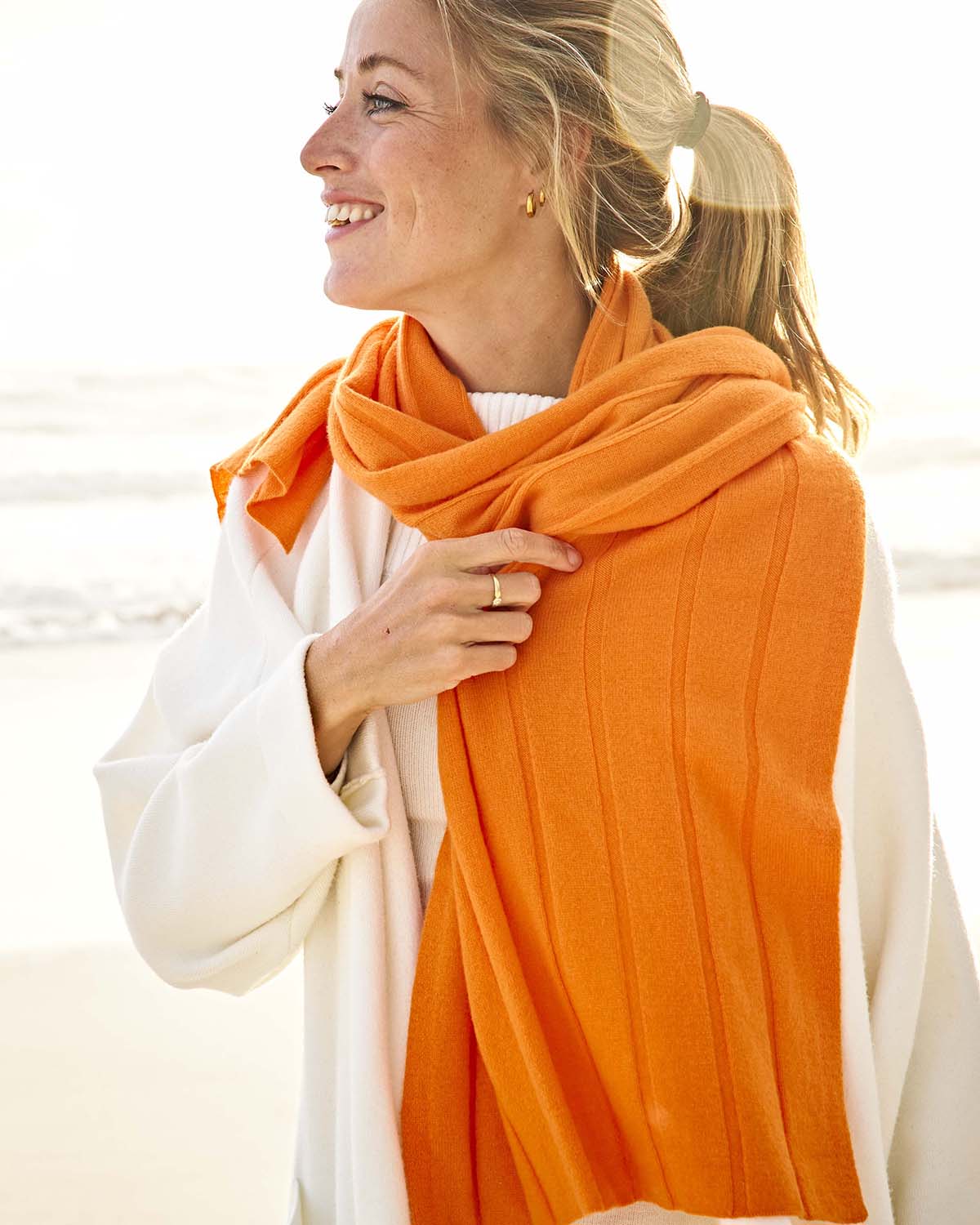 Marrakech Kaschmirschal Damen orange – 100% Kaschmir | EMAAL CASHMERE#Farbe_orange