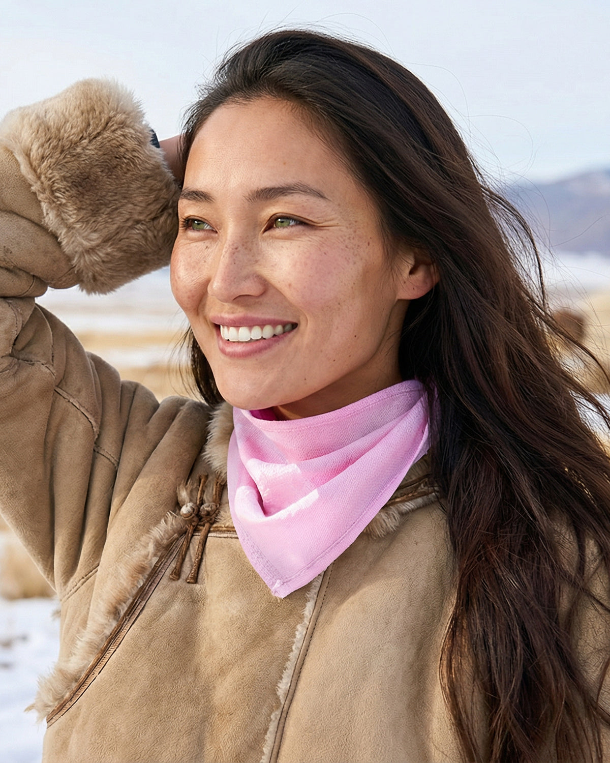 New York Kaschmirdreieck Damen rosa – 100% Kaschmir | EMAAL CASHMERE#Farbe_rosa