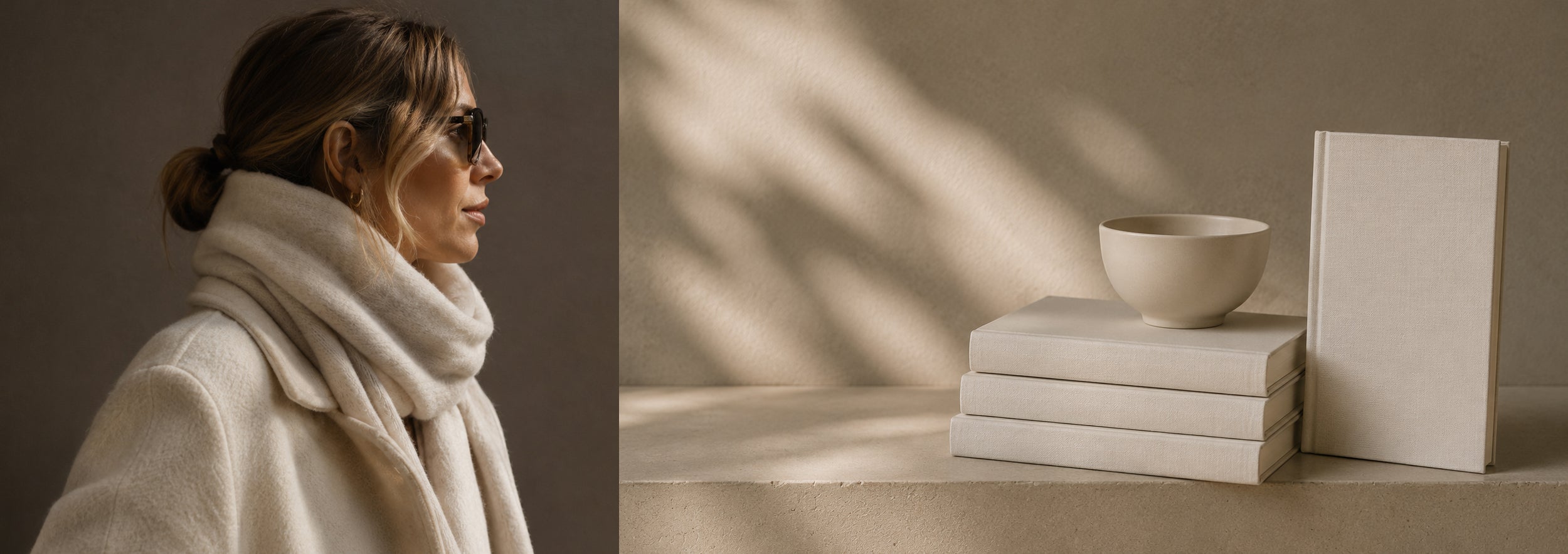 Editorial Moodbild mit hochwertigem Damen Cashmere Schal