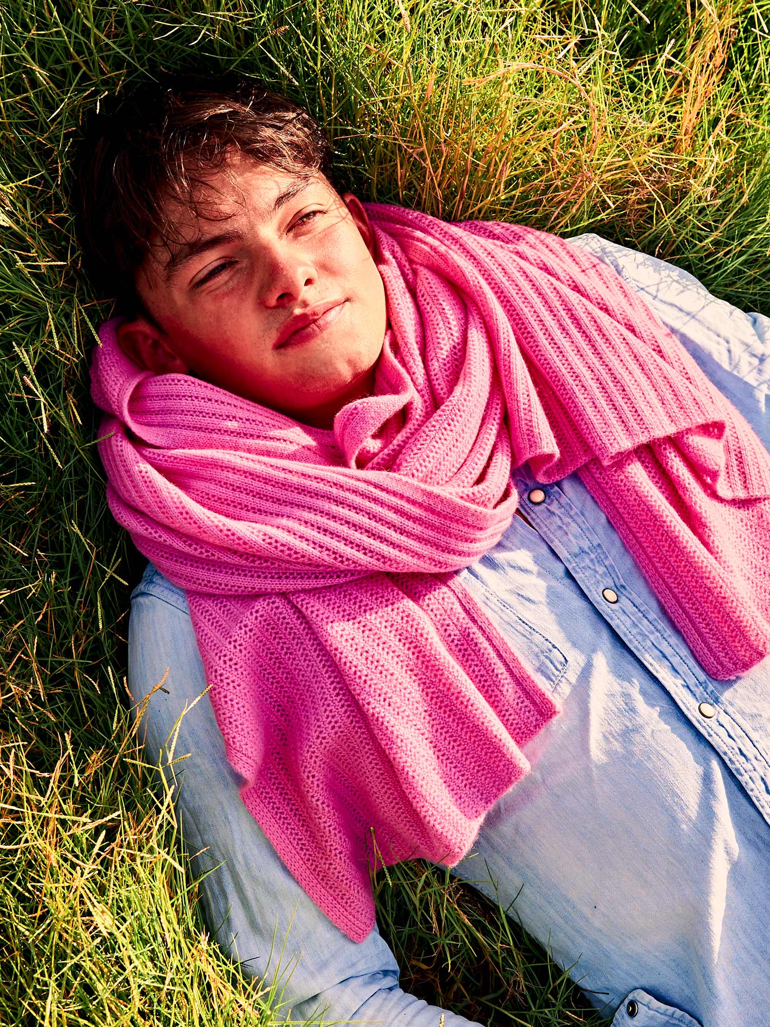 Lima Kaschmirschal Herren rosa – 100% Kaschmir | EMAAL CASHMERE#Farbe_rosa