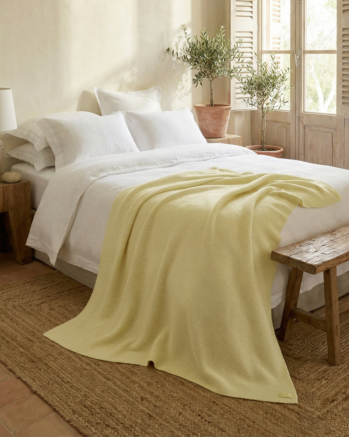 Roma Kaschmirdecke gelb – 100% Kaschmir | EMAAL CASHMERE#Farbe_gelb