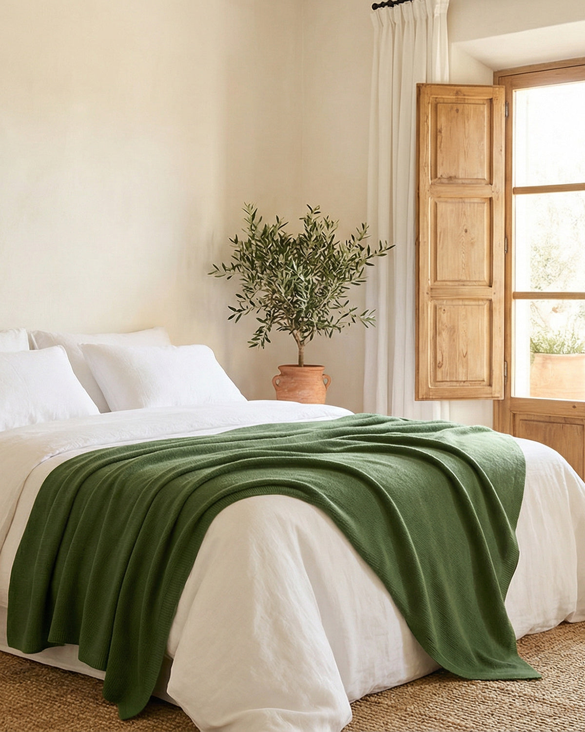 Roma Kaschmirdecke grün – 100% Kaschmir | EMAAL CASHMERE#Farbe_grün