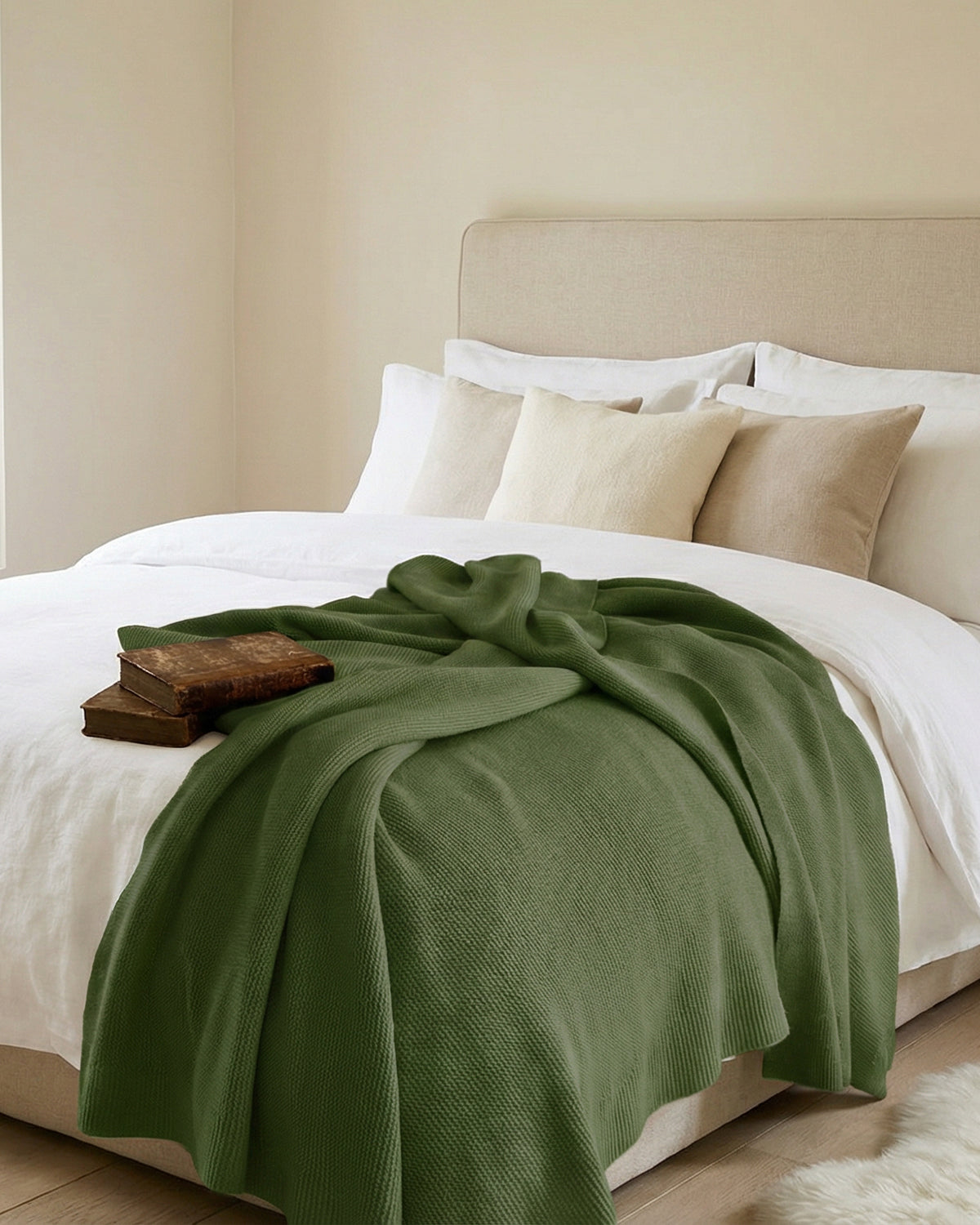 Roma Kaschmirdecke grün – 100% Kaschmir | EMAAL CASHMERE#Farbe_grün