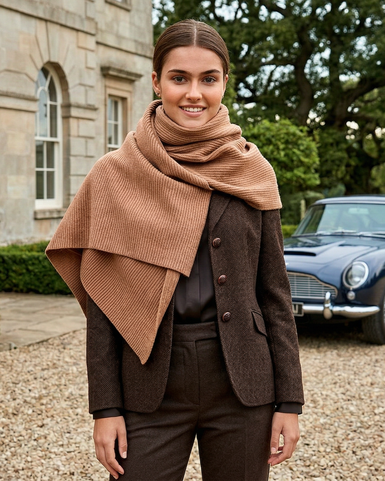 Zermatt Kaschmirschal Damen braun – 100% Kaschmir | EMAAL CASHMERE#Farbe_braun