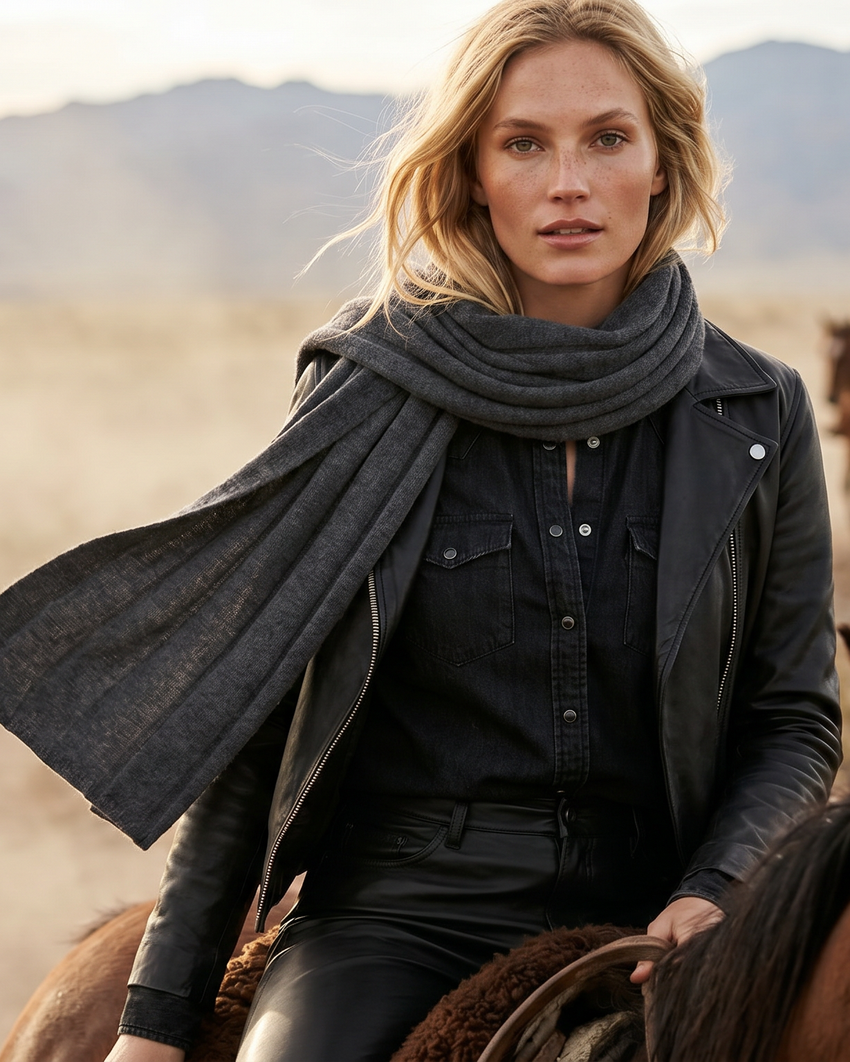 Casablanca Kaschmirschal Damen dunkelgrau – 100% Kaschmir | EMAAL CASHMERE#Farbe_dunkelgrau