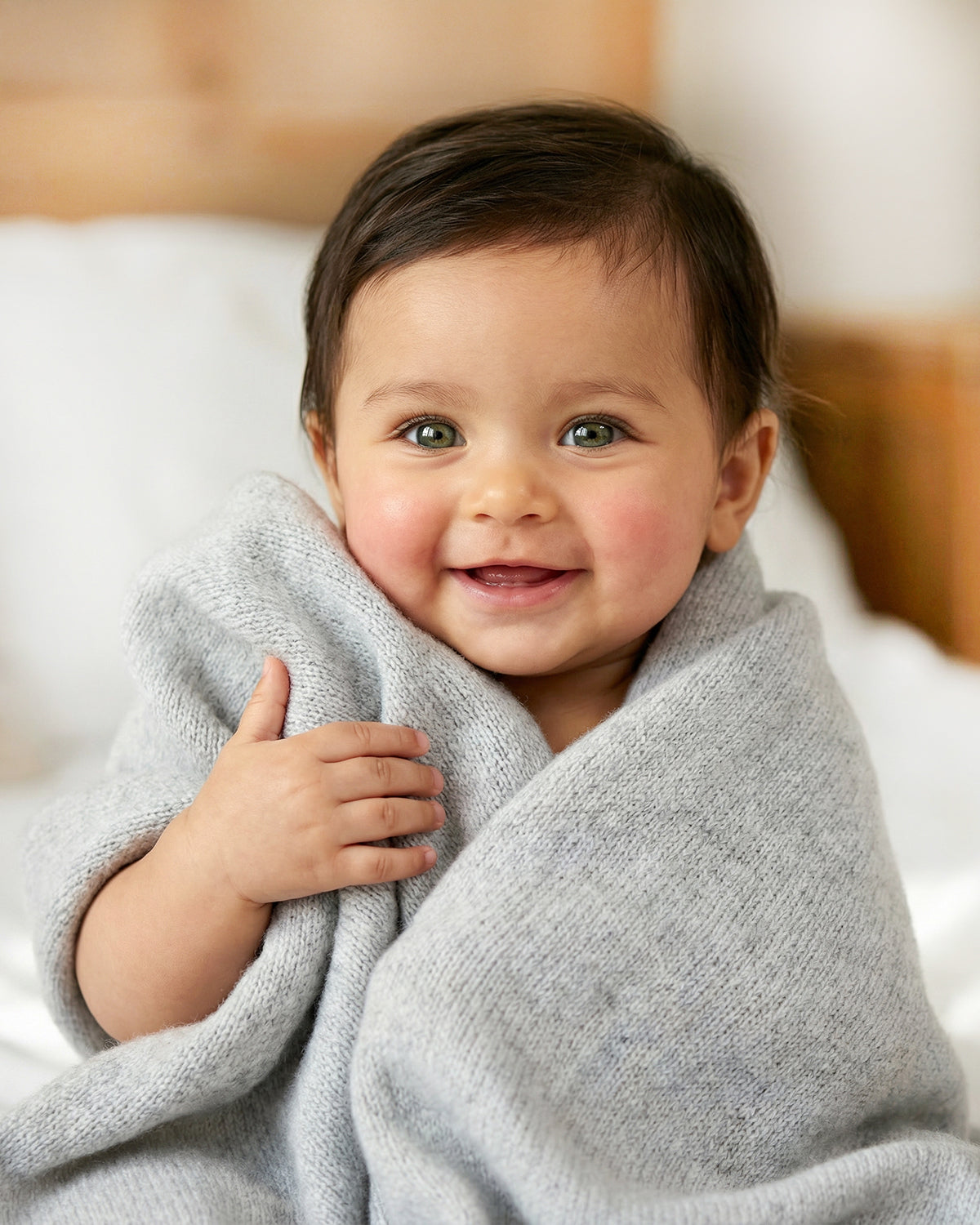 Capri Kaschmirdecke Baby hellgrau – 100% Kaschmir | EMAAL CASHMERE#Farbe_hellgrau