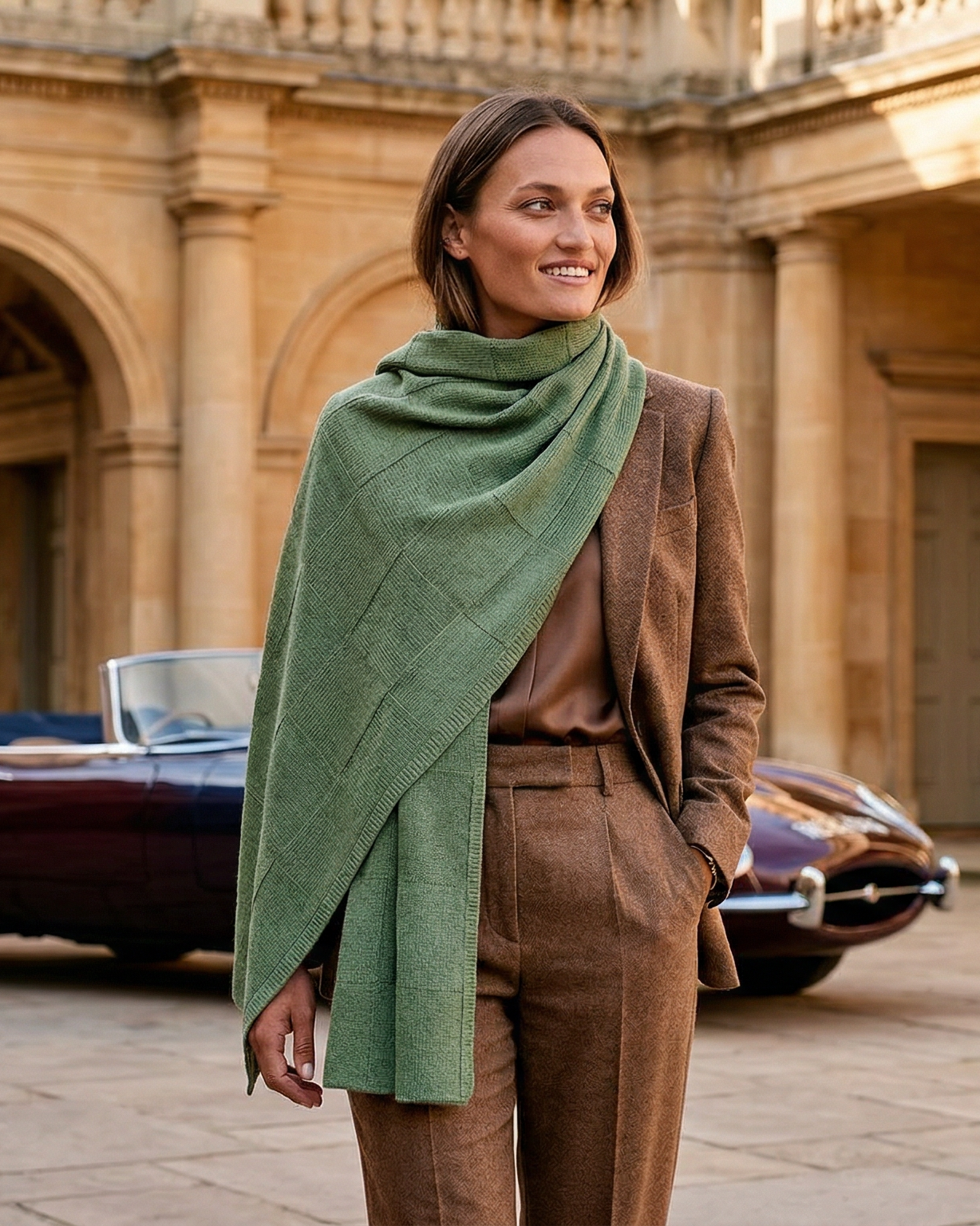Berlin Kaschmirschal Damen dunkelgrün – 100% Kaschmir | EMAAL CASHMERE#Farbe_dunkelgrün