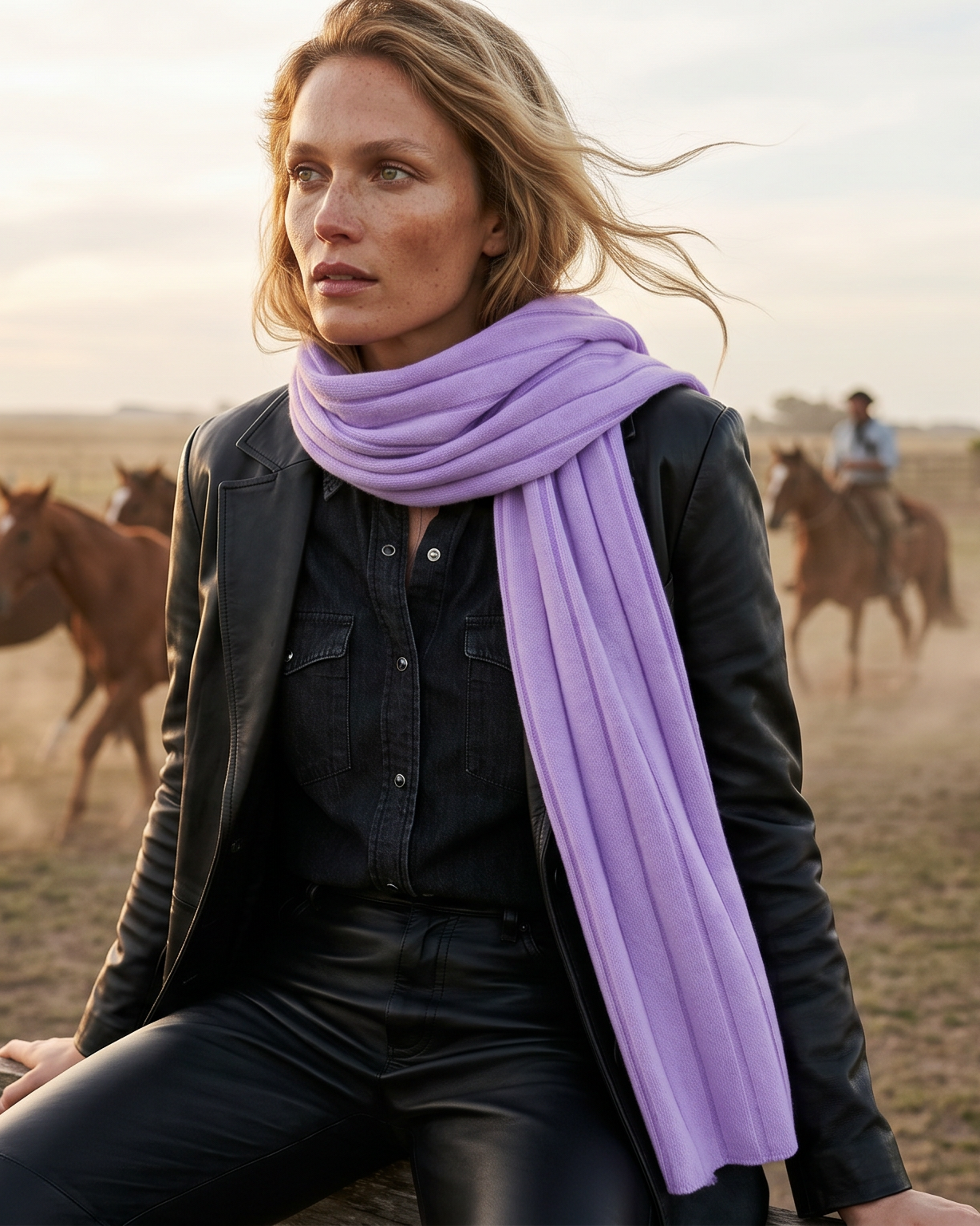 Casablanca Kaschmirschal Damen lila – 100% Kaschmir | EMAAL CASHMERE#Farbe_lila
