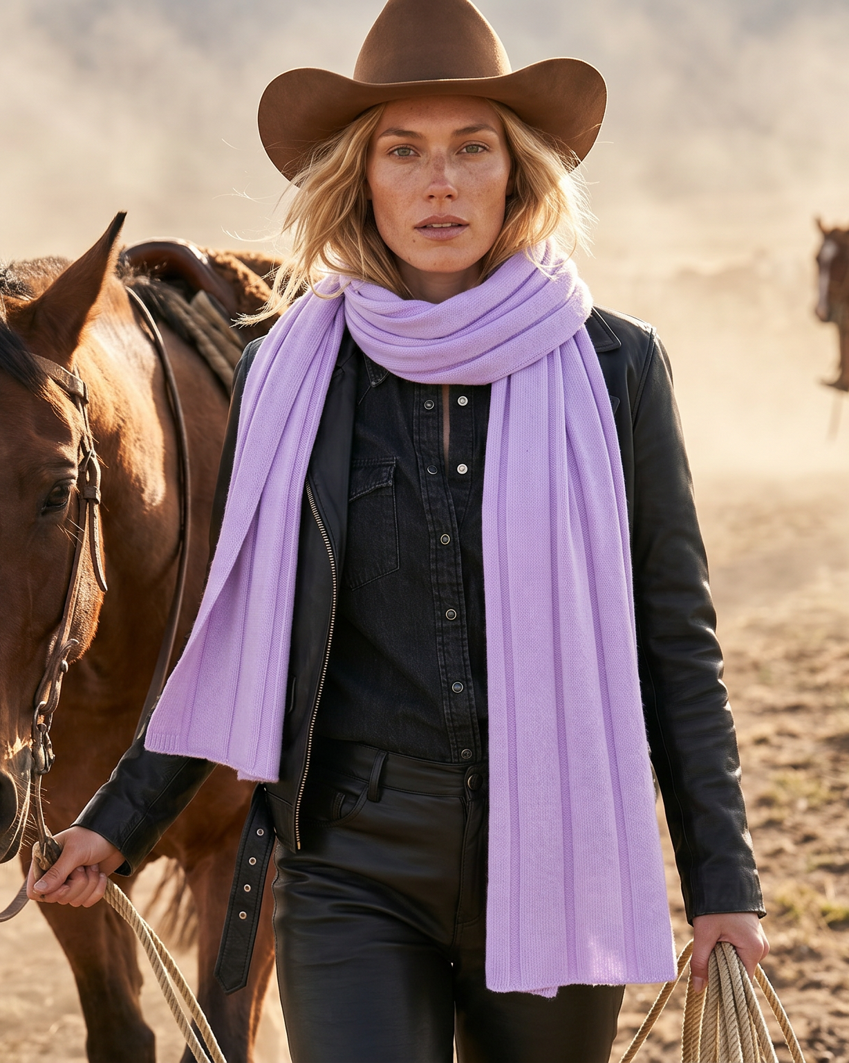 Casablanca Kaschmirschal Damen lila – 100% Kaschmir | EMAAL CASHMERE#Farbe_lila