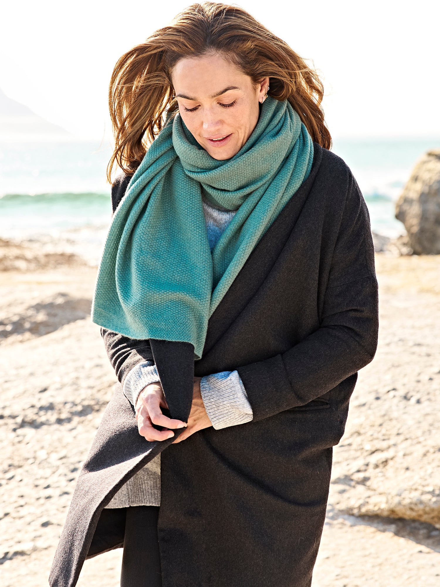 Dublin Kaschmirschal Damen grün – 100% Kaschmir | EMAAL CASHMERE#Farbe_grün
