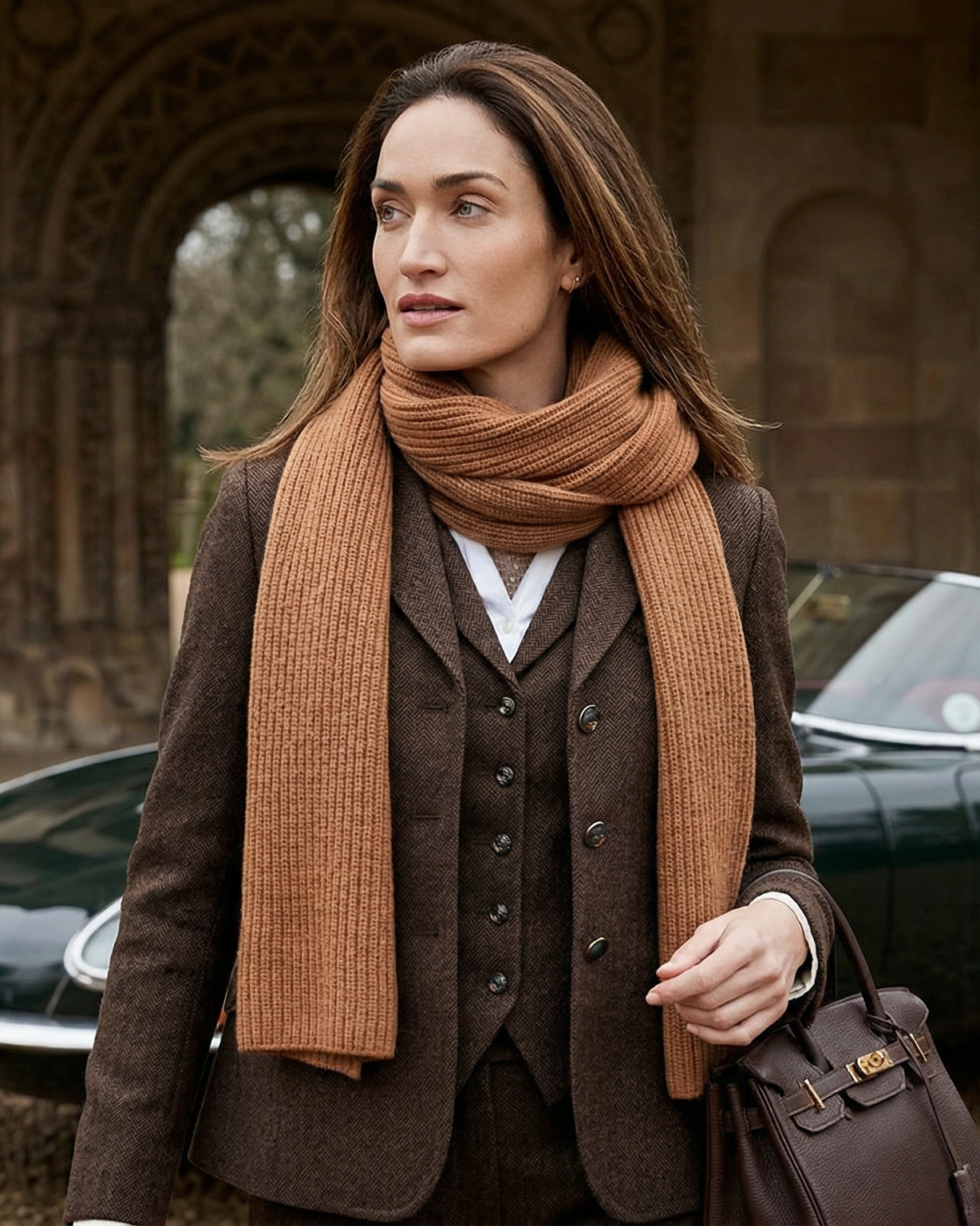 Kopenhagen Kaschmirschal Damen braun – 100% Kaschmir | EMAAL CASHMERE#Farbe_braun