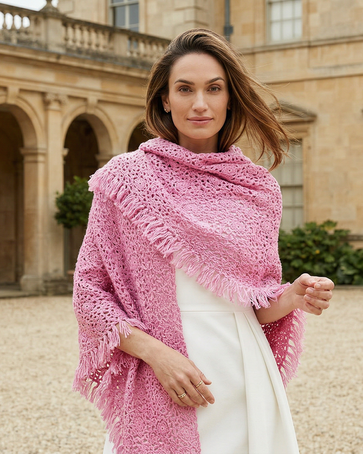 La Paz Kaschmirdreieck Damen rosa – 100% Kaschmir | EMAAL CASHMERE#Farbe_rosa