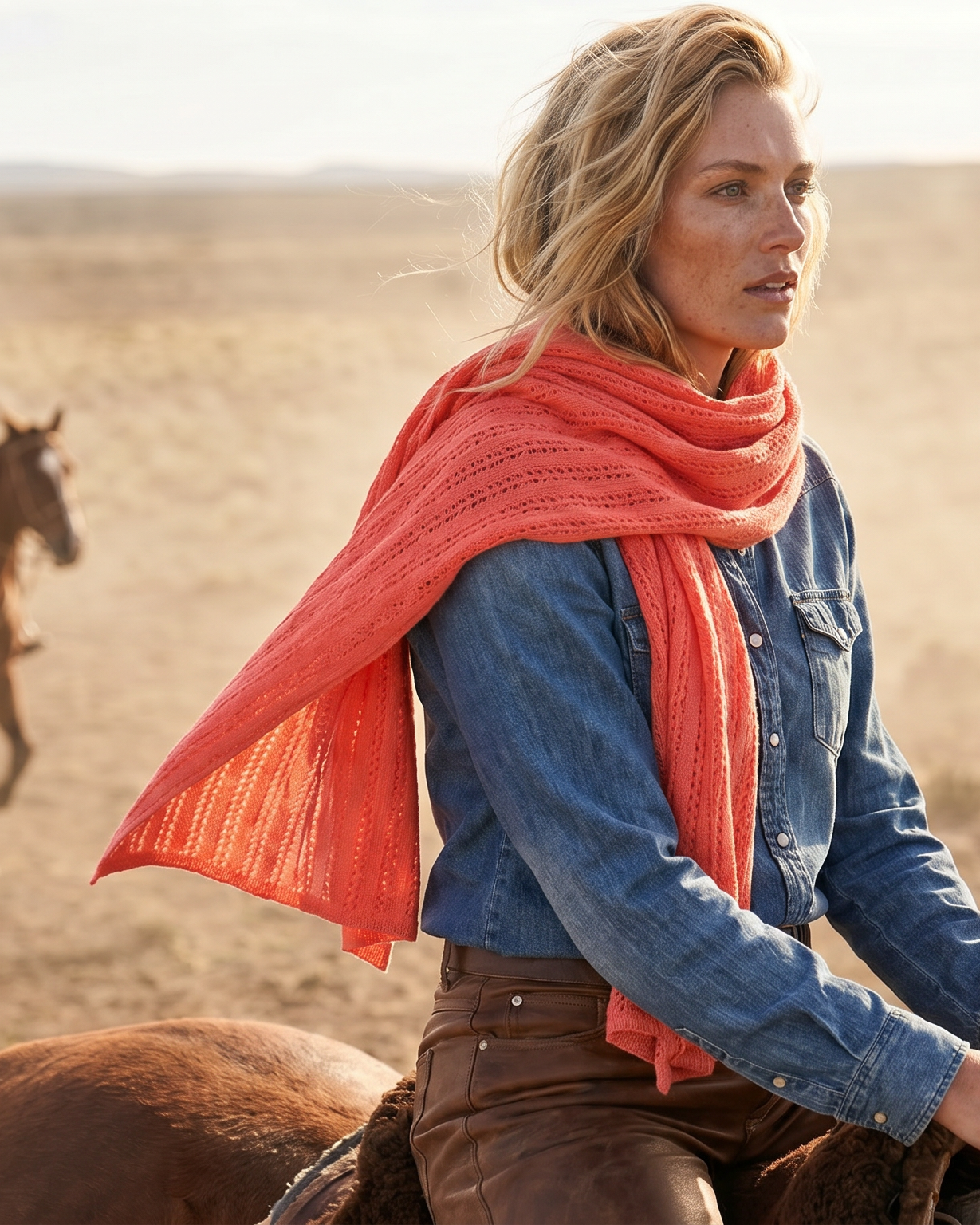 LHASA Schal in Orange von EMAAL CASHMERE – weicher Kaschmirschal für Reise und Alltag#Farbe_orange
