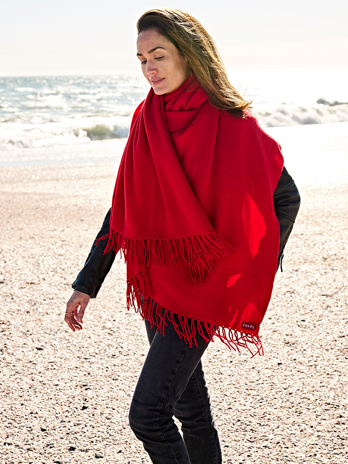 Lissabon Kaschmirschal Damen rot – 100% Kaschmir | EMAAL CASHMERE#Farbe_rot