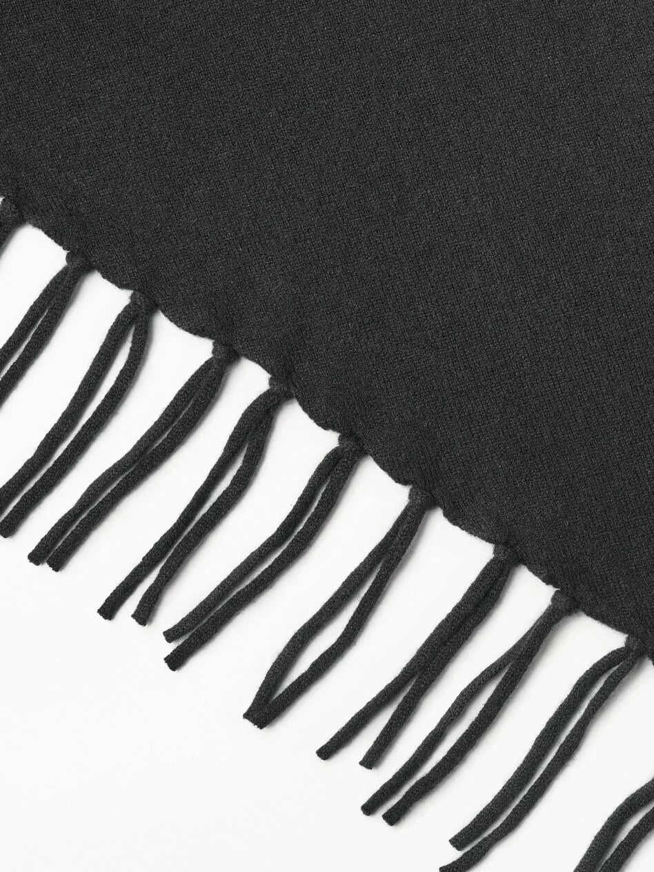 Schwarzer LOS ANGELES Kaschmir-Dreiecksschal von EMAAL CASHMERE#Farbe_weiss