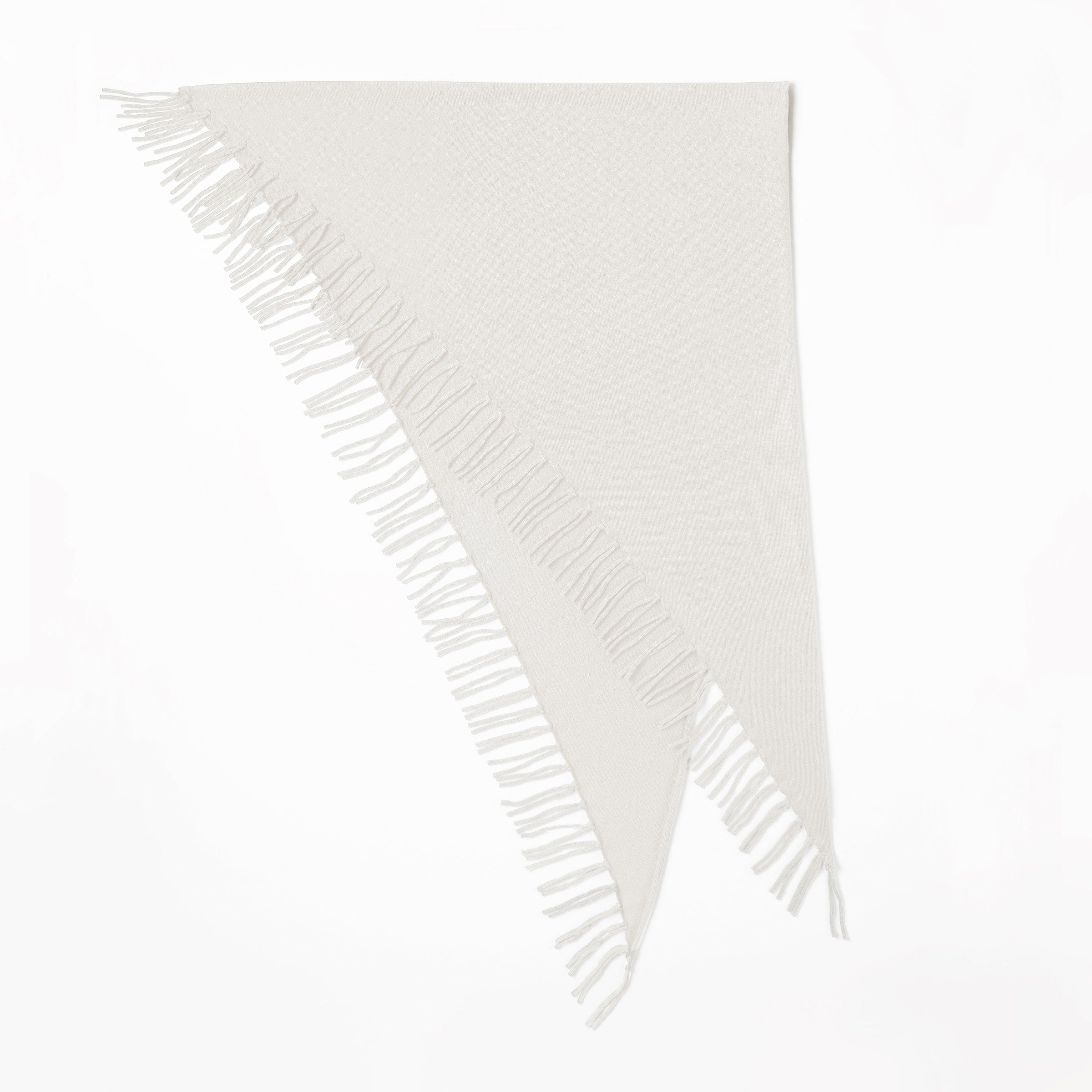 Weißer LOS ANGELES Kaschmir-Dreiecksschal von EMAAL CASHMERE#Farbe_weiss