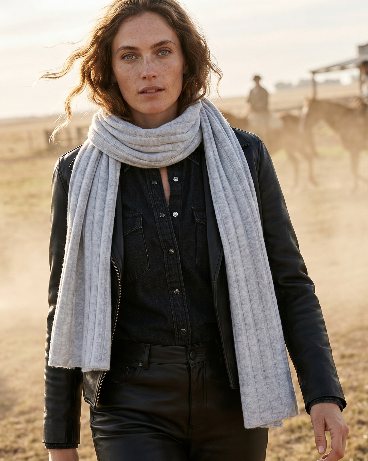 Marrakech Kaschmirschal Damen hellgrau – 100% Kaschmir | EMAAL CASHMERE#Farbe_hellgrau