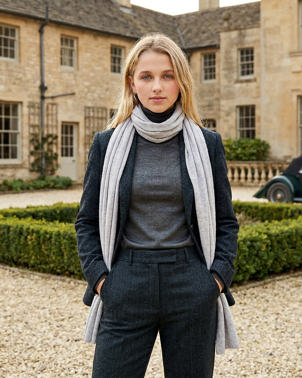 Marrakech Kaschmirschal Damen hellgrau – 100% Kaschmir | EMAAL CASHMERE#Farbe_hellgrau