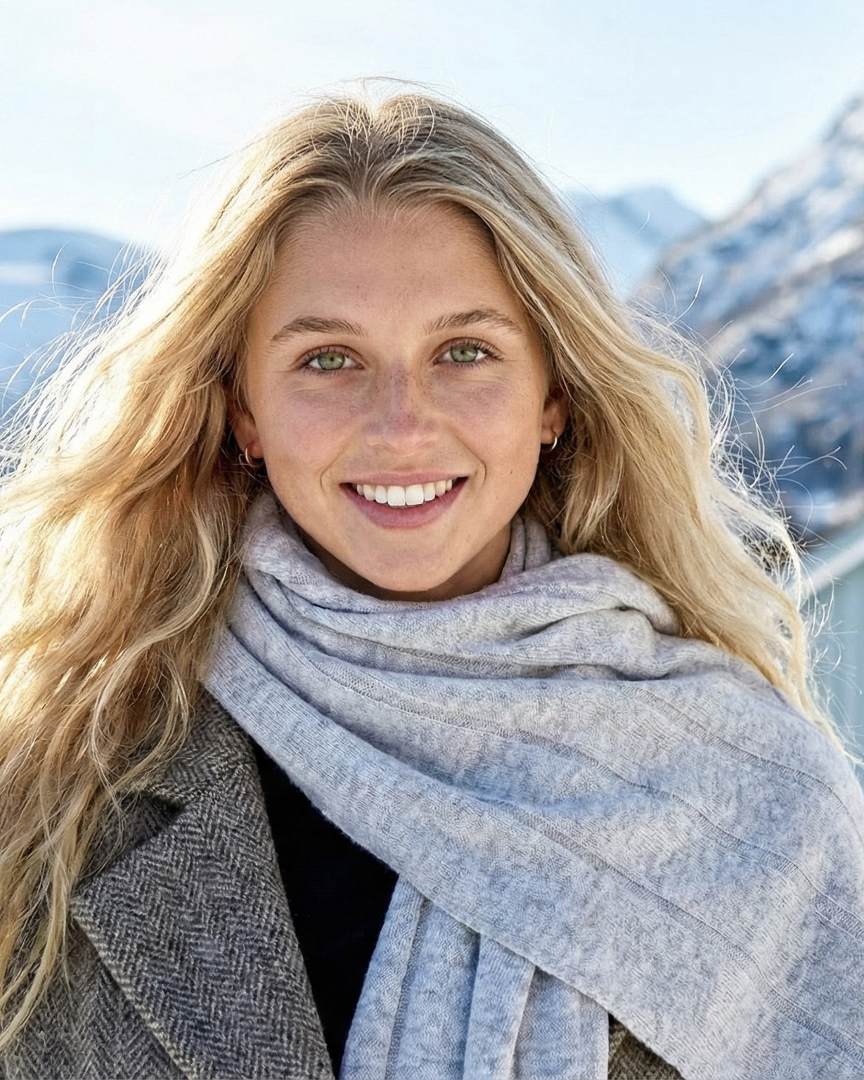 Marrakech Kaschmirschal Damen hellgrau – 100% Kaschmir | EMAAL CASHMERE#Farbe_hellgrau