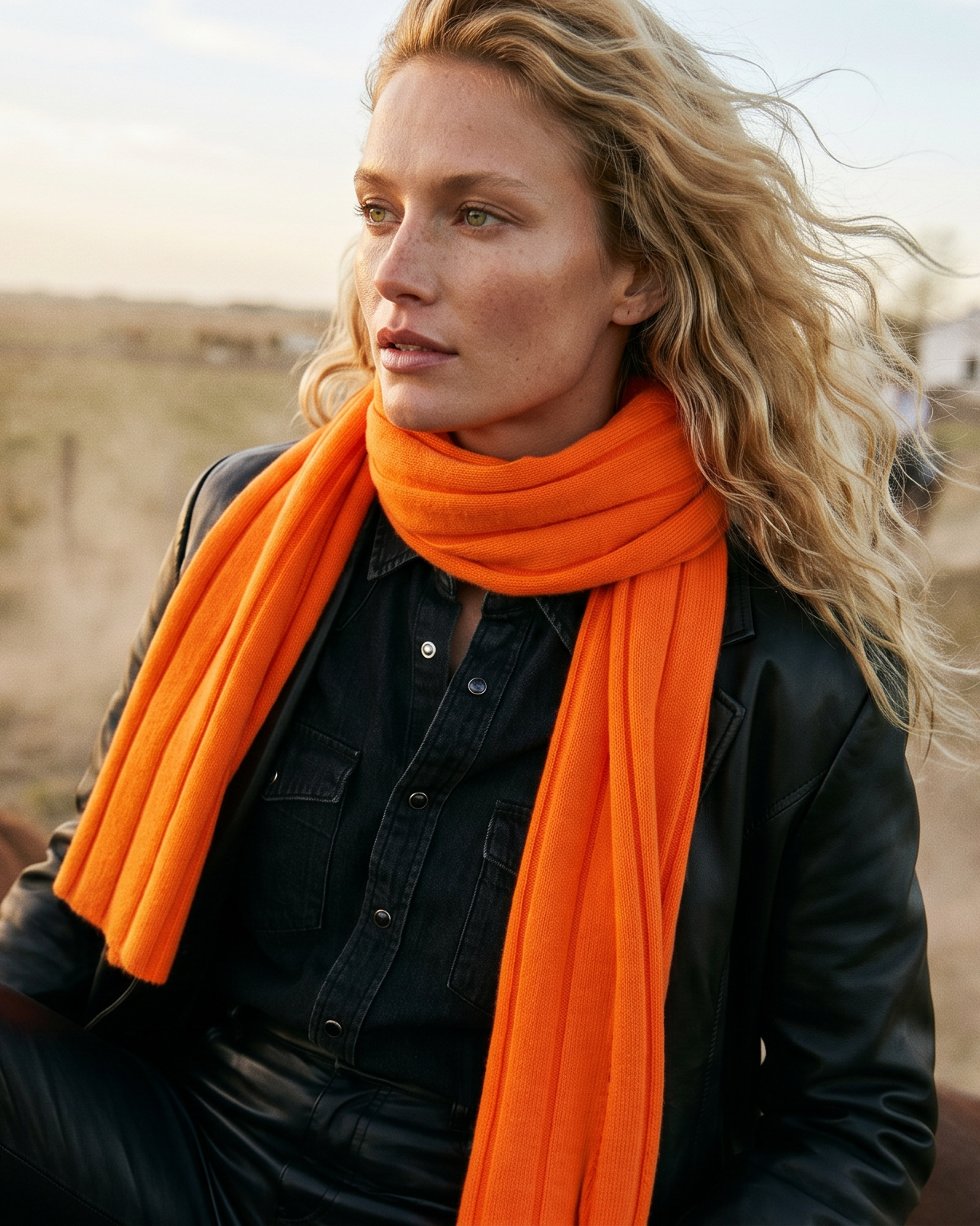 Marrakech Kaschmirschal Damen orange – 100% Kaschmir | EMAAL CASHMERE#Farbe_orange