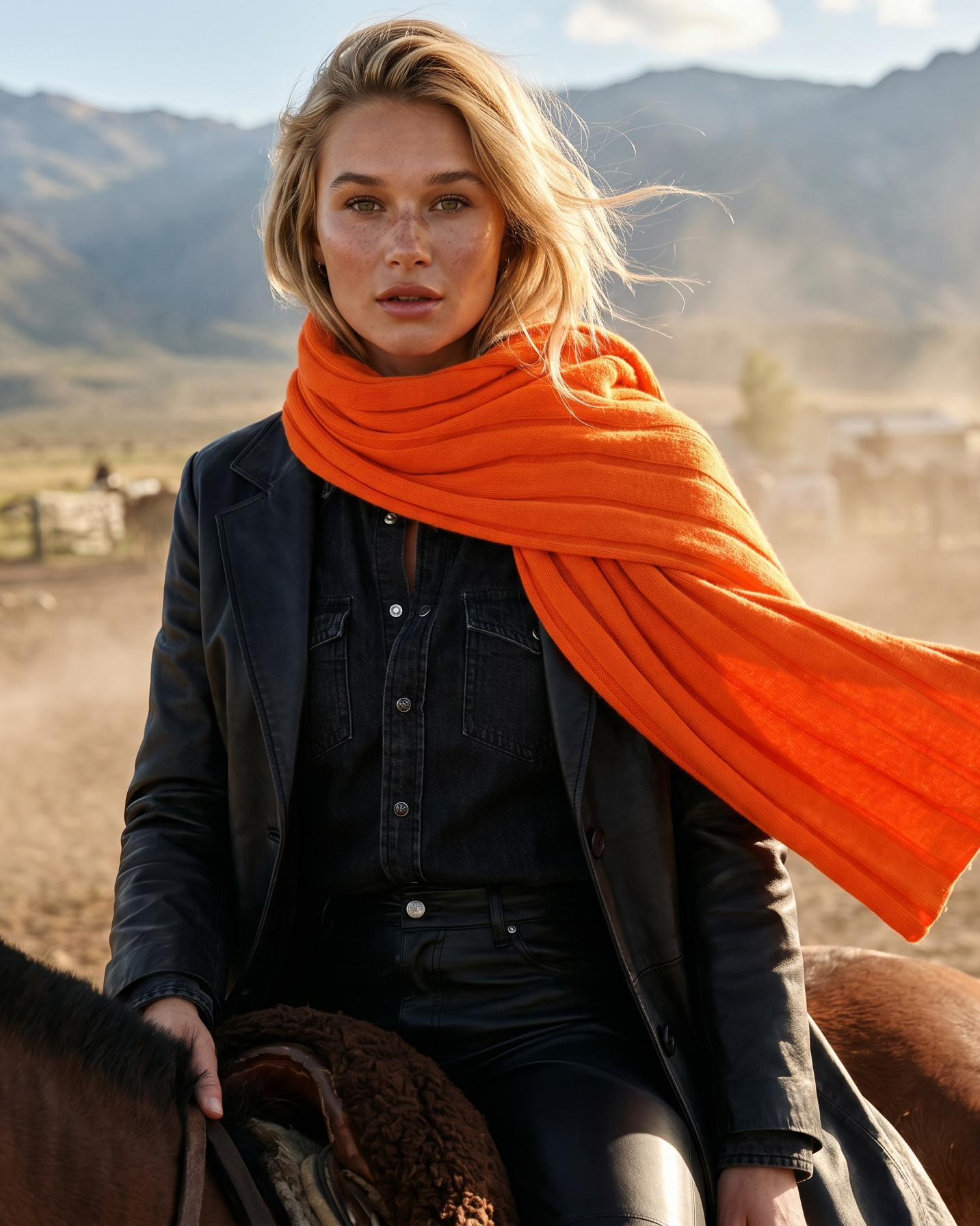 Marrakech Kaschmirschal Damen orange – 100% Kaschmir | EMAAL CASHMERE#Farbe_orange