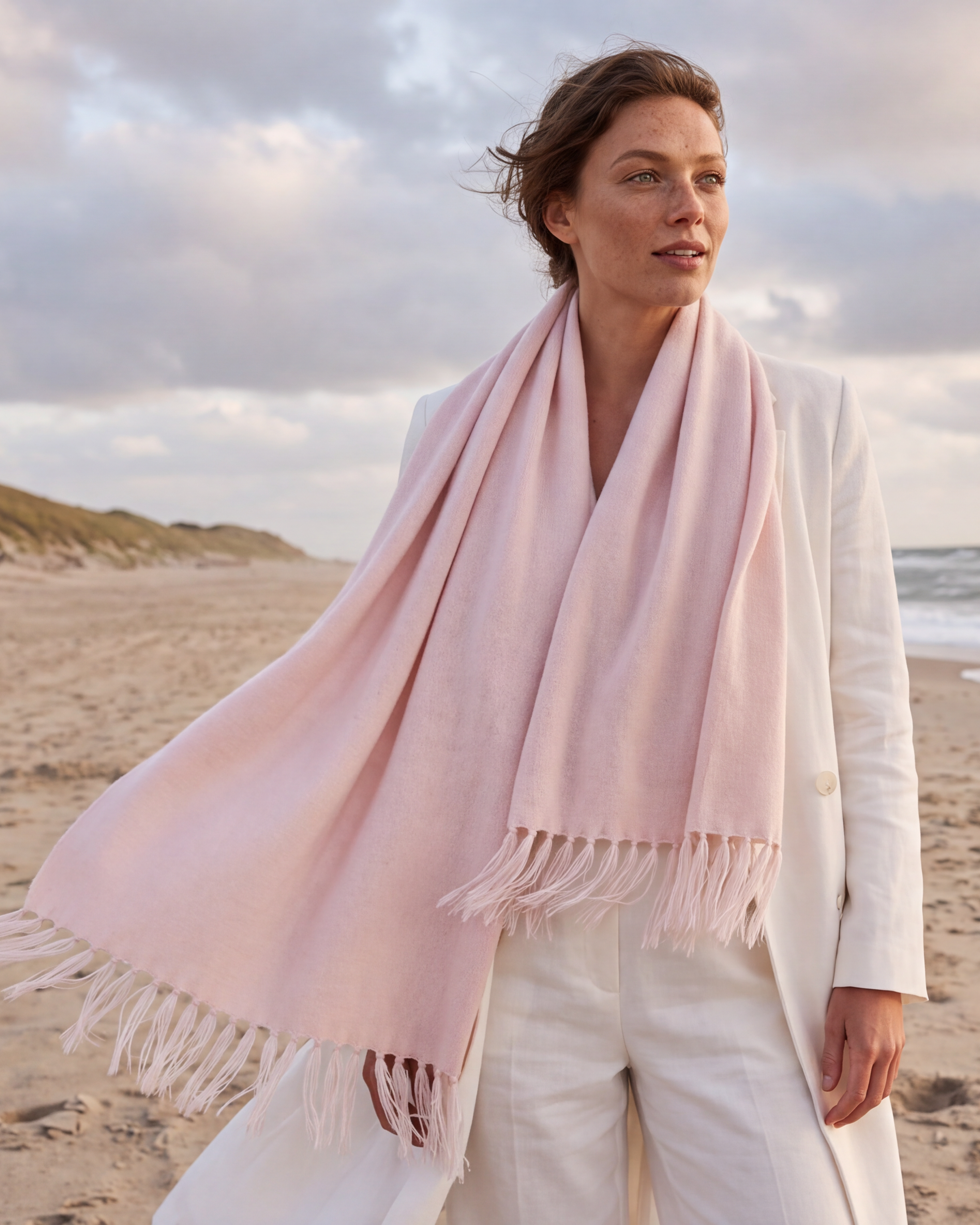 Milano Kaschmirschal Damen rosa – 100% Kaschmir | EMAAL CASHMERE#Farbe_Puderrosa