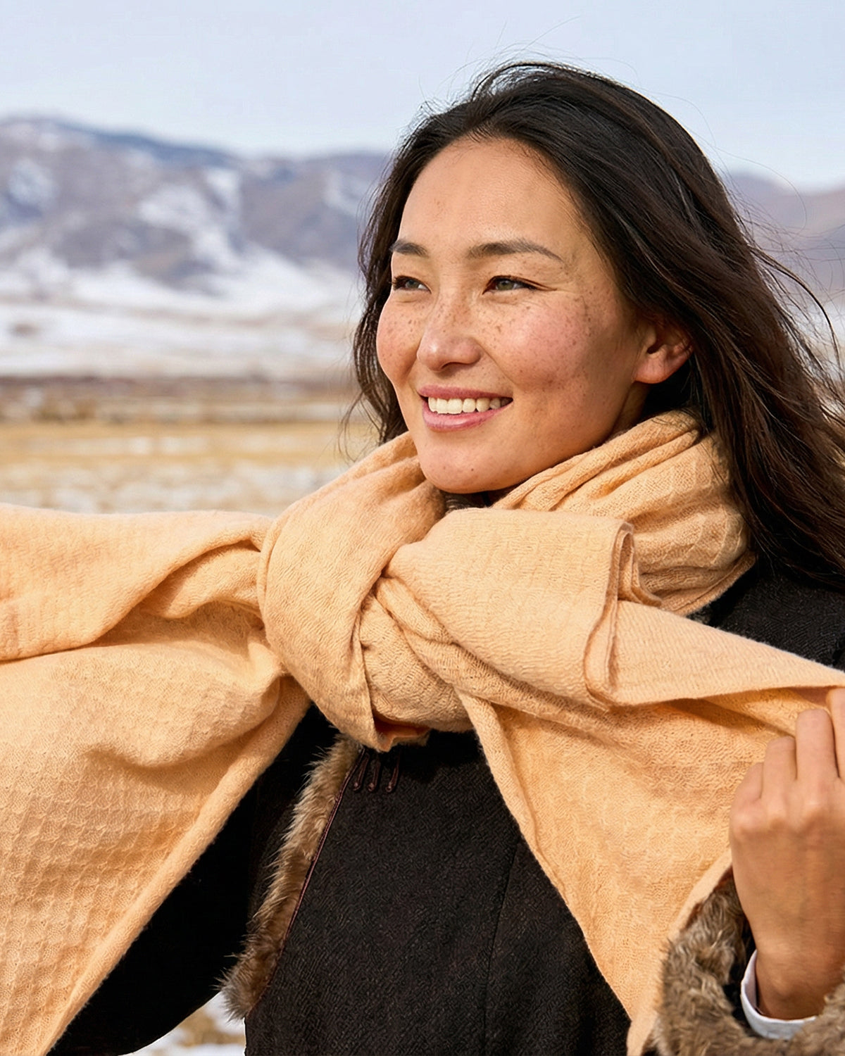 Namibia Kaschmirschal Damen creme – 100% Kaschmir | EMAAL CASHMERE#Farbe_creme