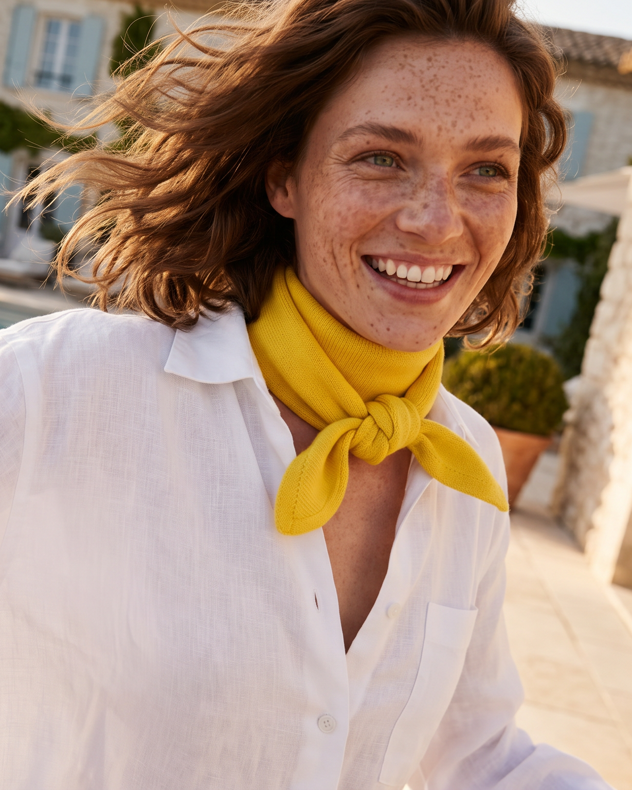 New York Kaschmirdreieck Damen gelb – 100% Kaschmir | EMAAL CASHMERE#Farbe_Gelb