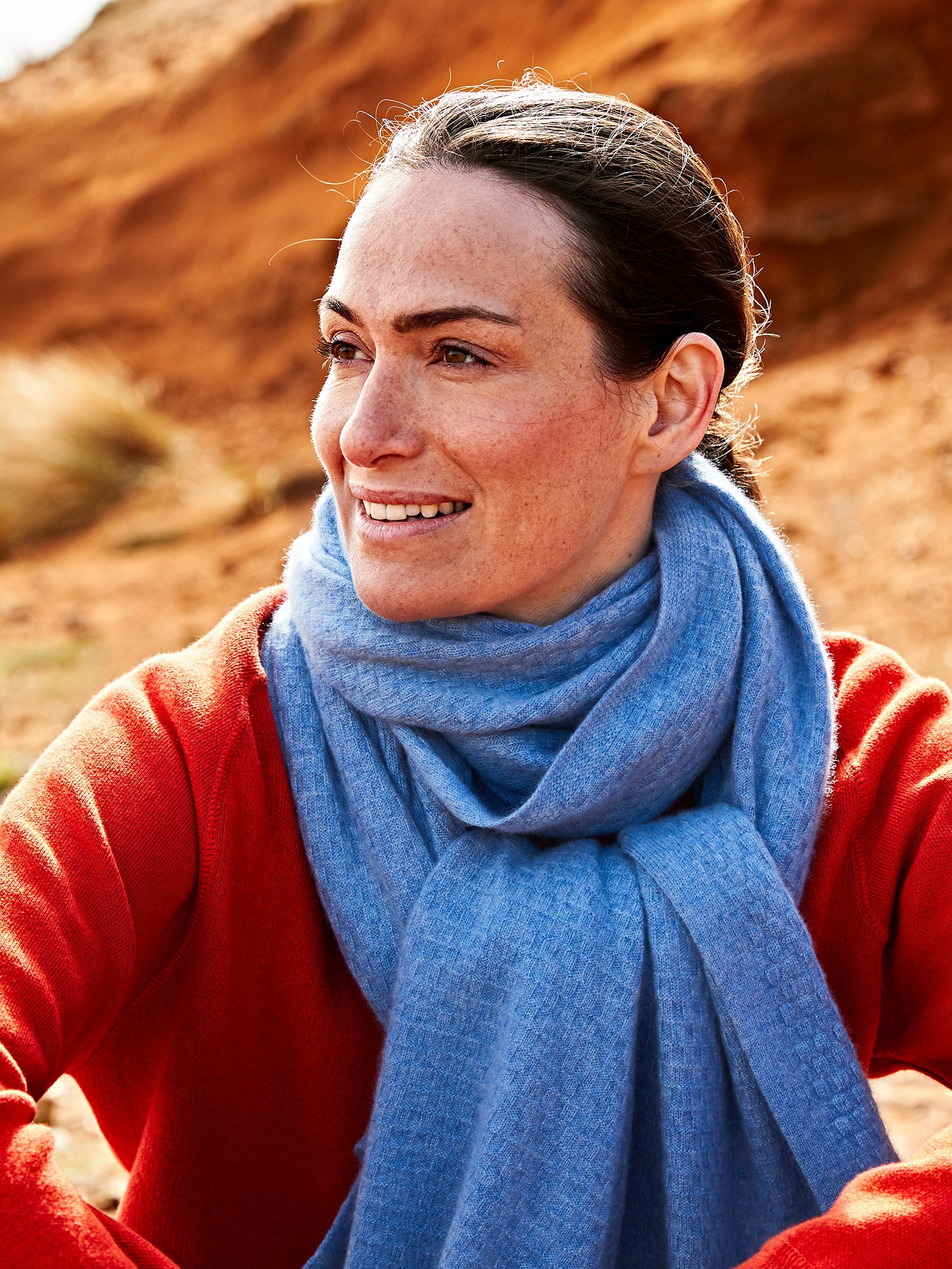 Sylt Kaschmirschal Damen blau – 100% Kaschmir | EMAAL CASHMERE#Farbe_blau