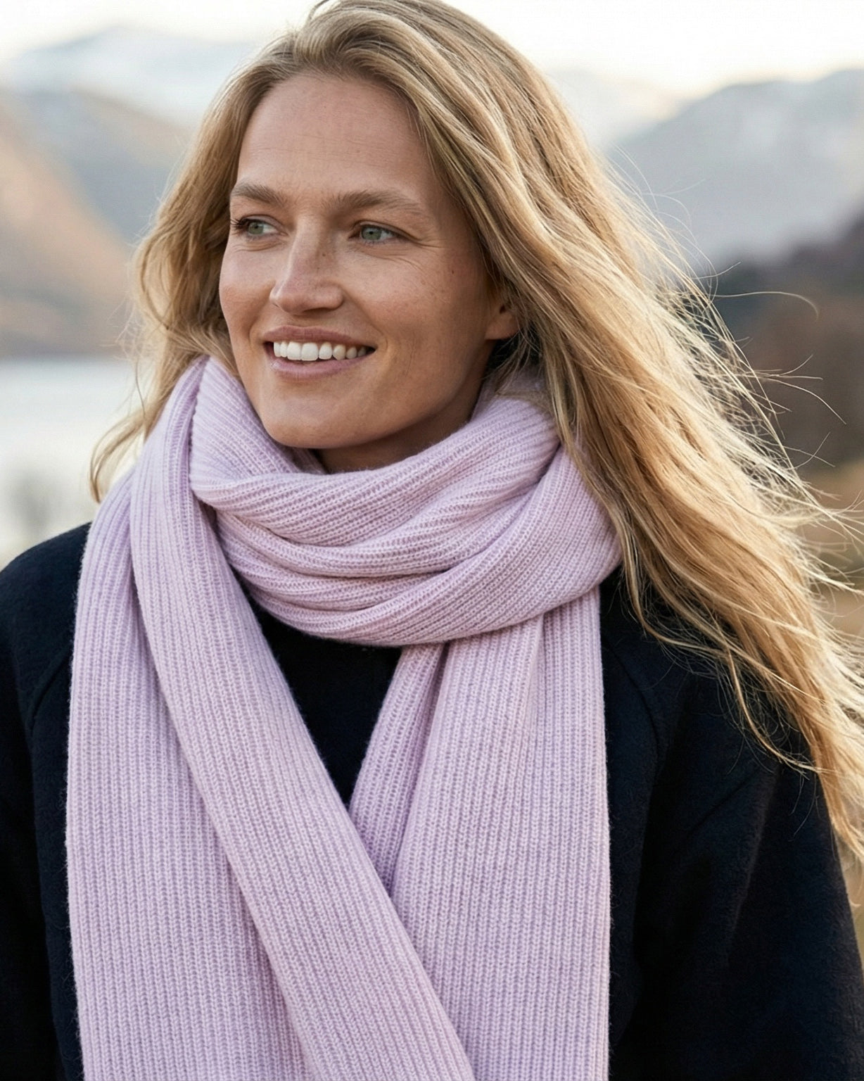 Zermatt Kaschmirschal Damen lila – 100% Kaschmir | EMAAL CASHMERE#Farbe_lila