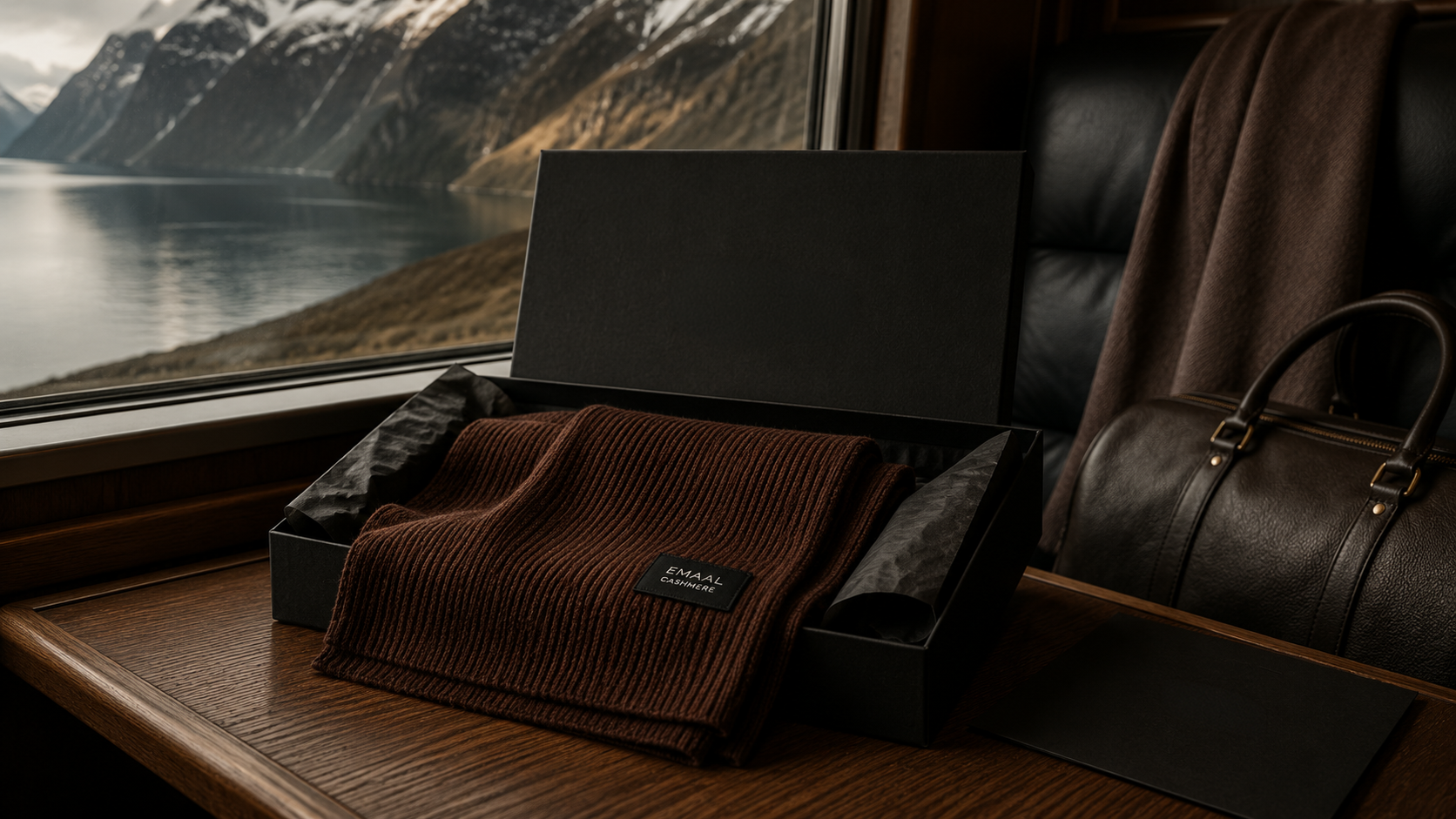 Editorial Geschenkbanner von EMAAL CASHMERE mit natürlicher Eleganz