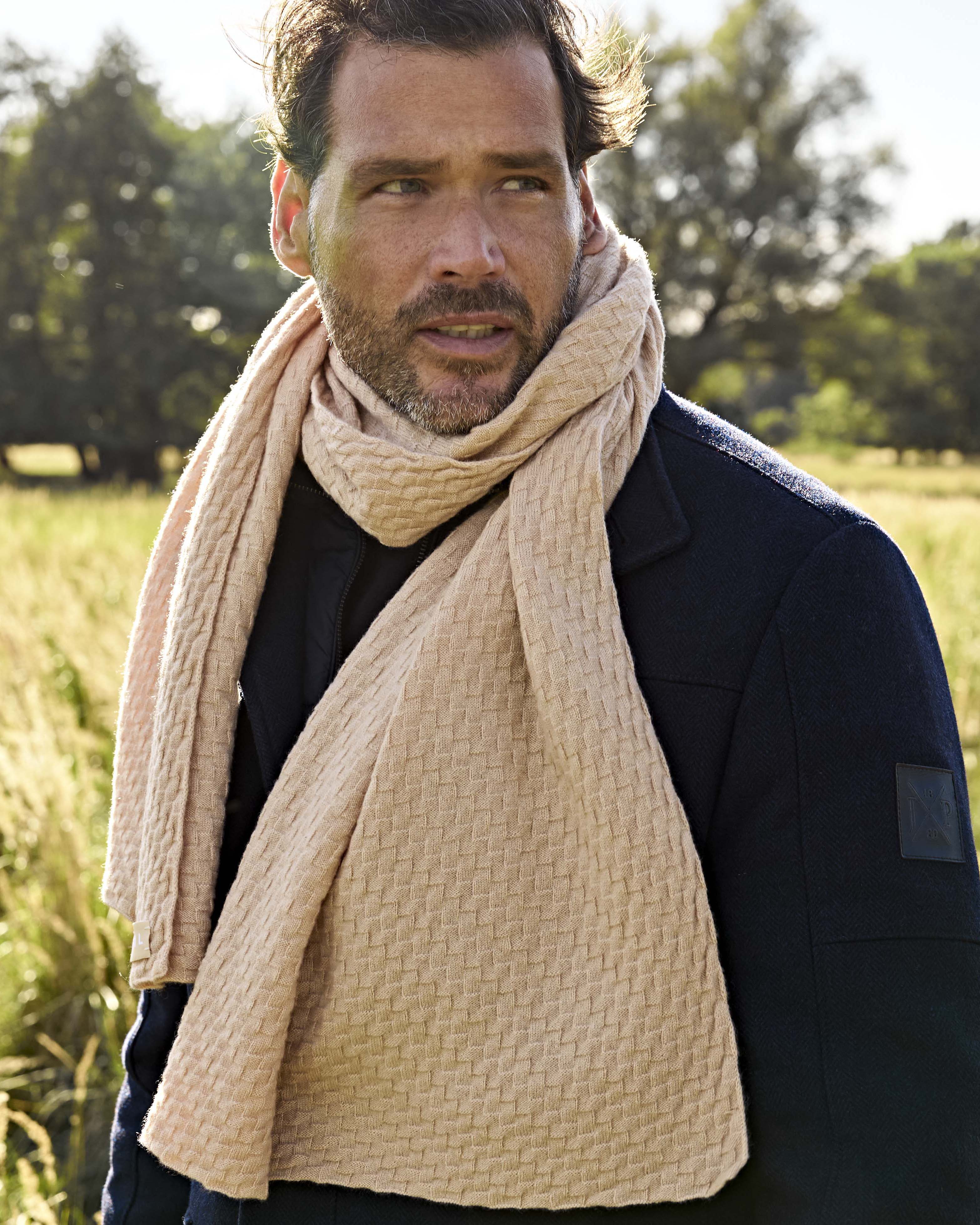 Carbon Kaschmirschal Herren hellbraun – 100% Kaschmir | EMAAL CASHMERE#Farbe_hellbraun