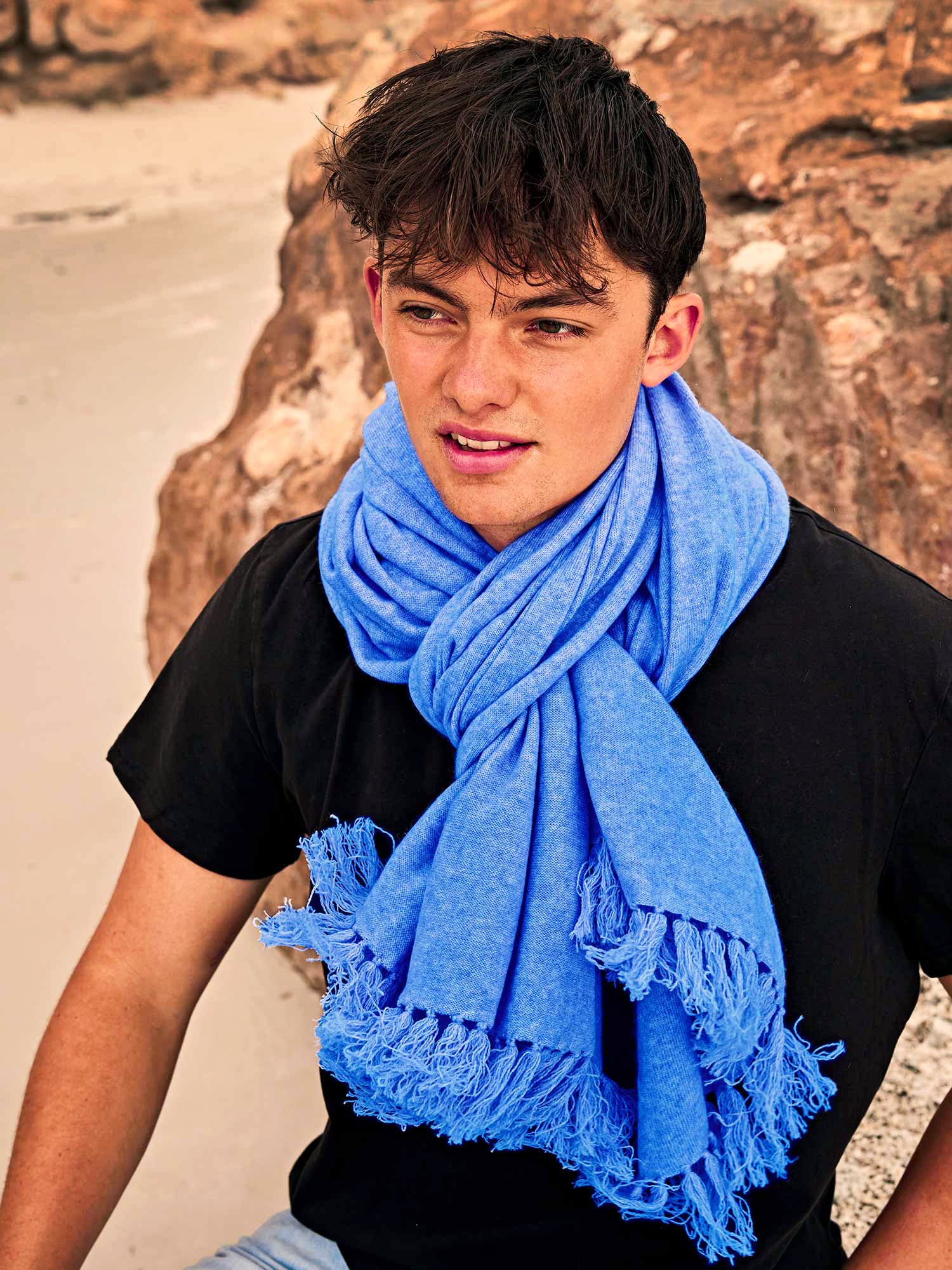 Milano Kaschmirschal Herren blau – 100% Kaschmir | EMAAL CASHMERE#Farbe_blau