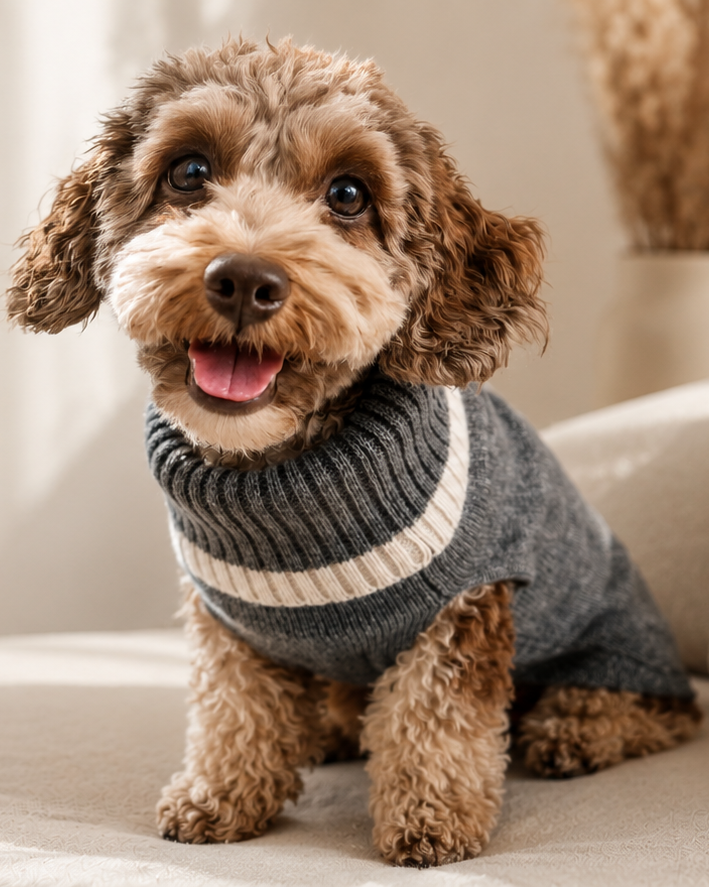 Colorado Kaschmirsweater Hund dunkelgrau – 100% Kaschmir | EMAAL CASHMERE#Farbe_dunkelgrau