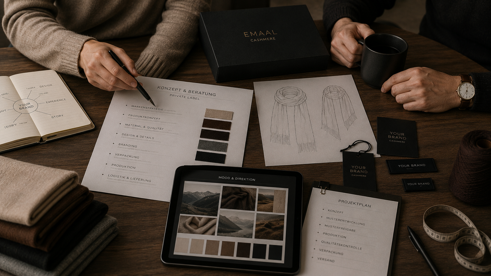 Premium Private Label Cashmere Entwicklung mit EMAAL CASHMERE