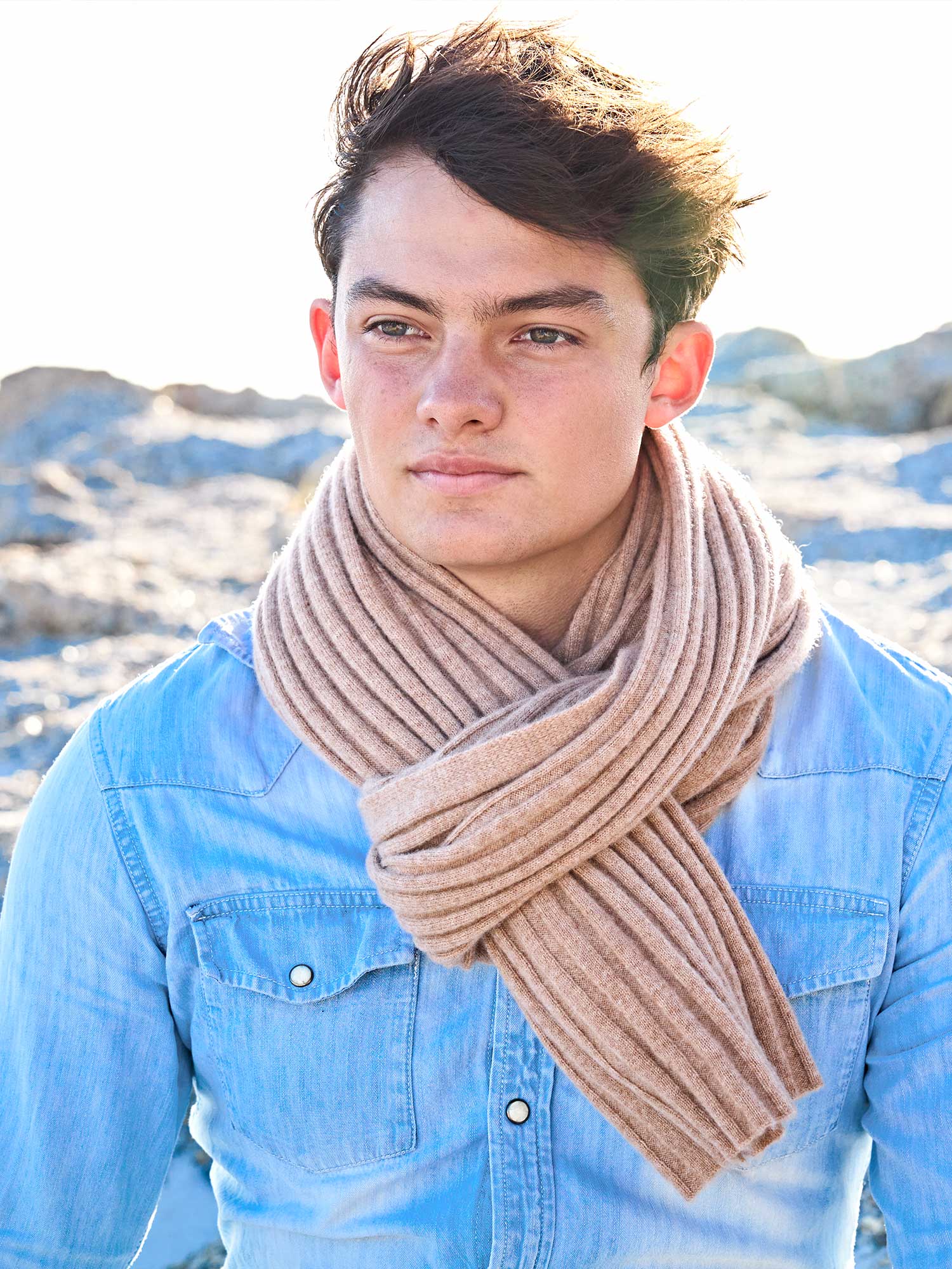 Riad Kaschmirschal Herren braun – 100% Kaschmir | EMAAL CASHMERE#Farbe_braun