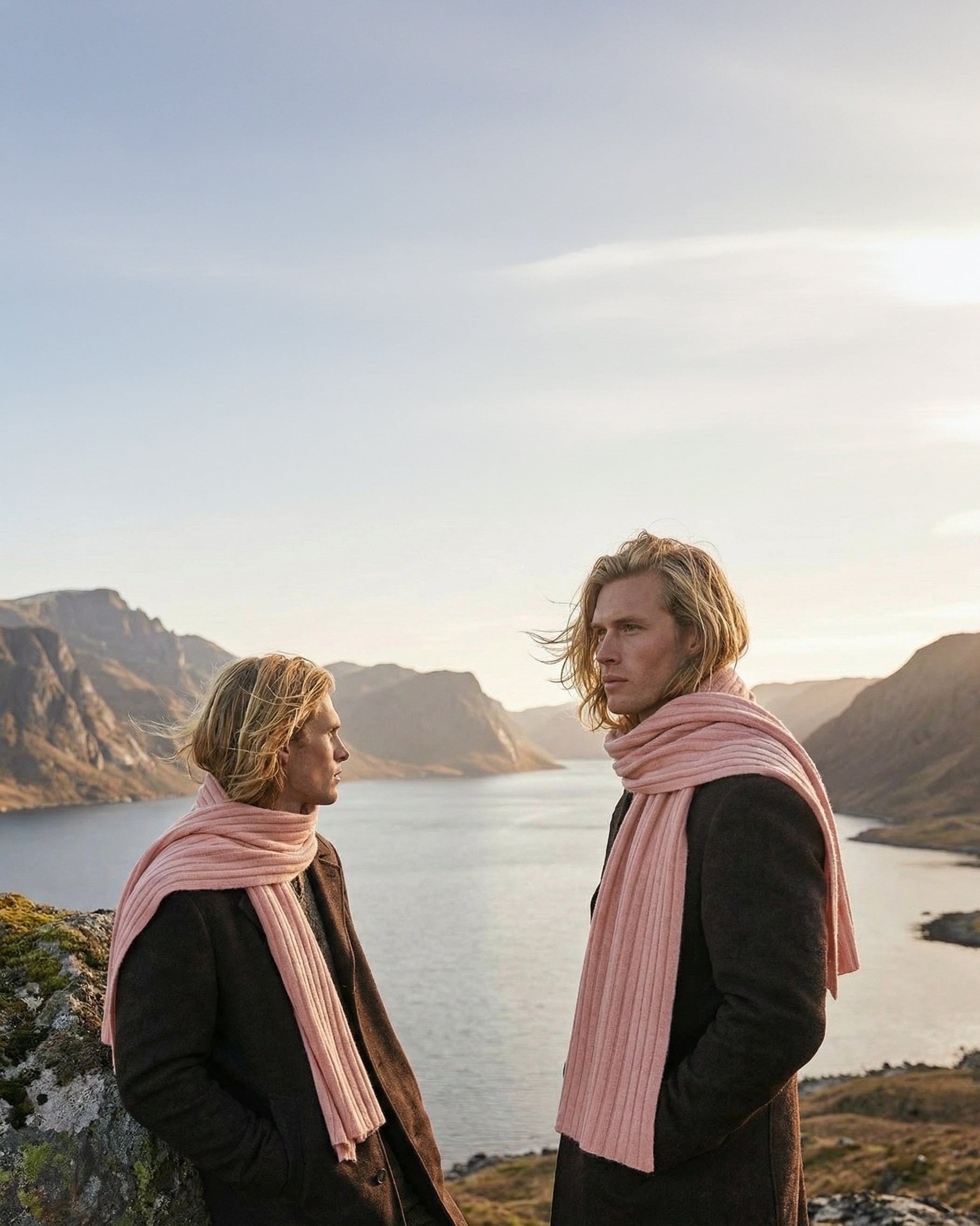 Riad Kaschmirschal Herren orange – 100% Kaschmir | EMAAL CASHMERE#Farbe_orange