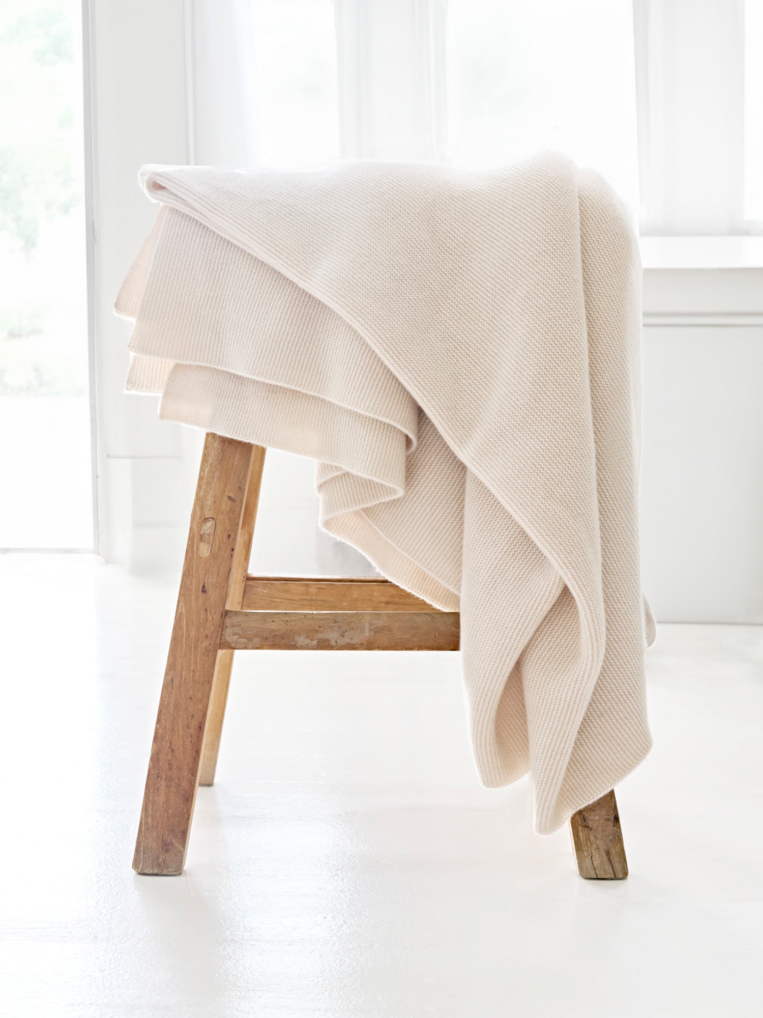 Roma Kaschmirdecke creme – 100% Kaschmir | EMAAL CASHMERE#Farbe_creme